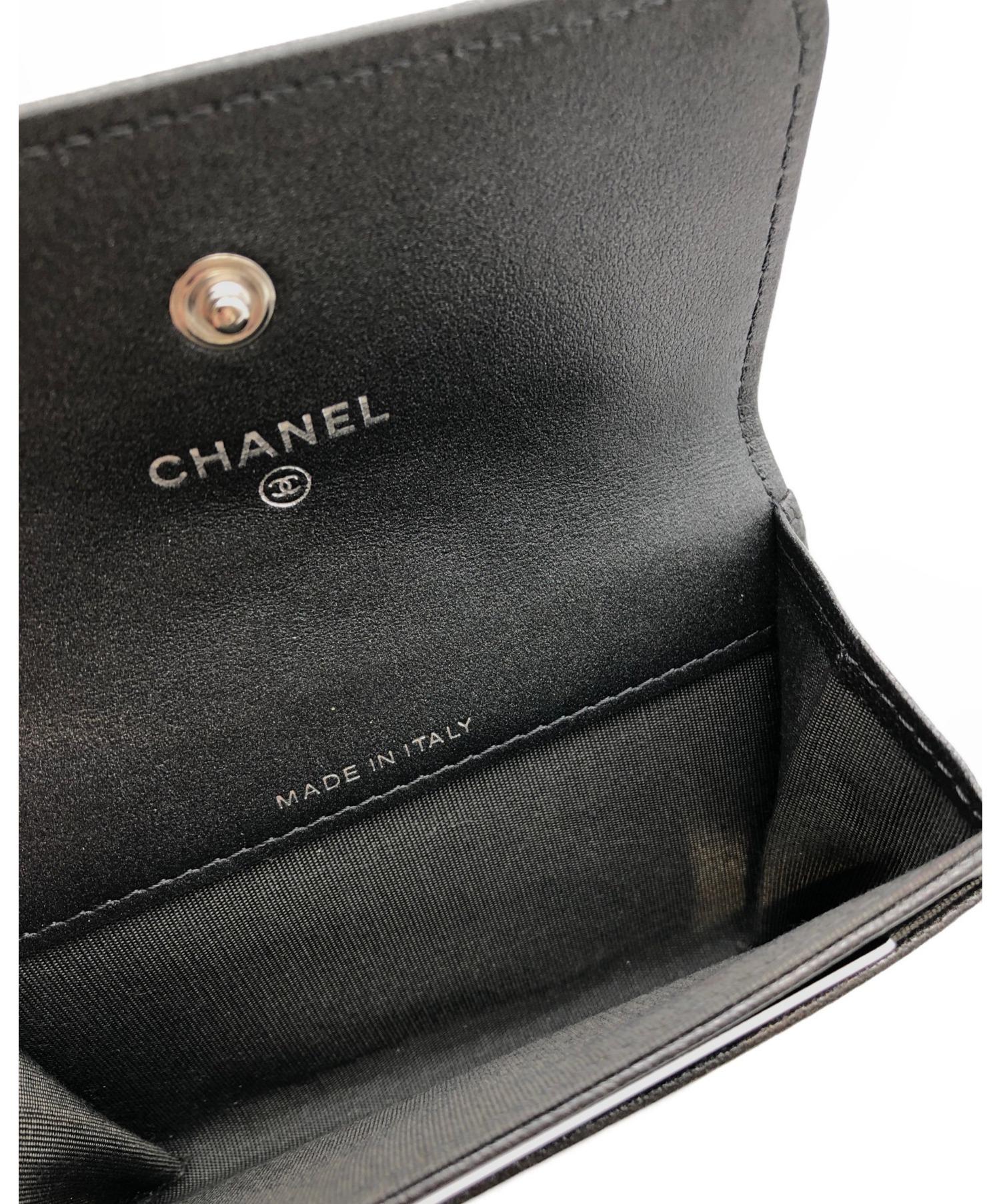 カメリア 中古・古着通販】CHANEL (シャネル) カメリアカードケース ブラック