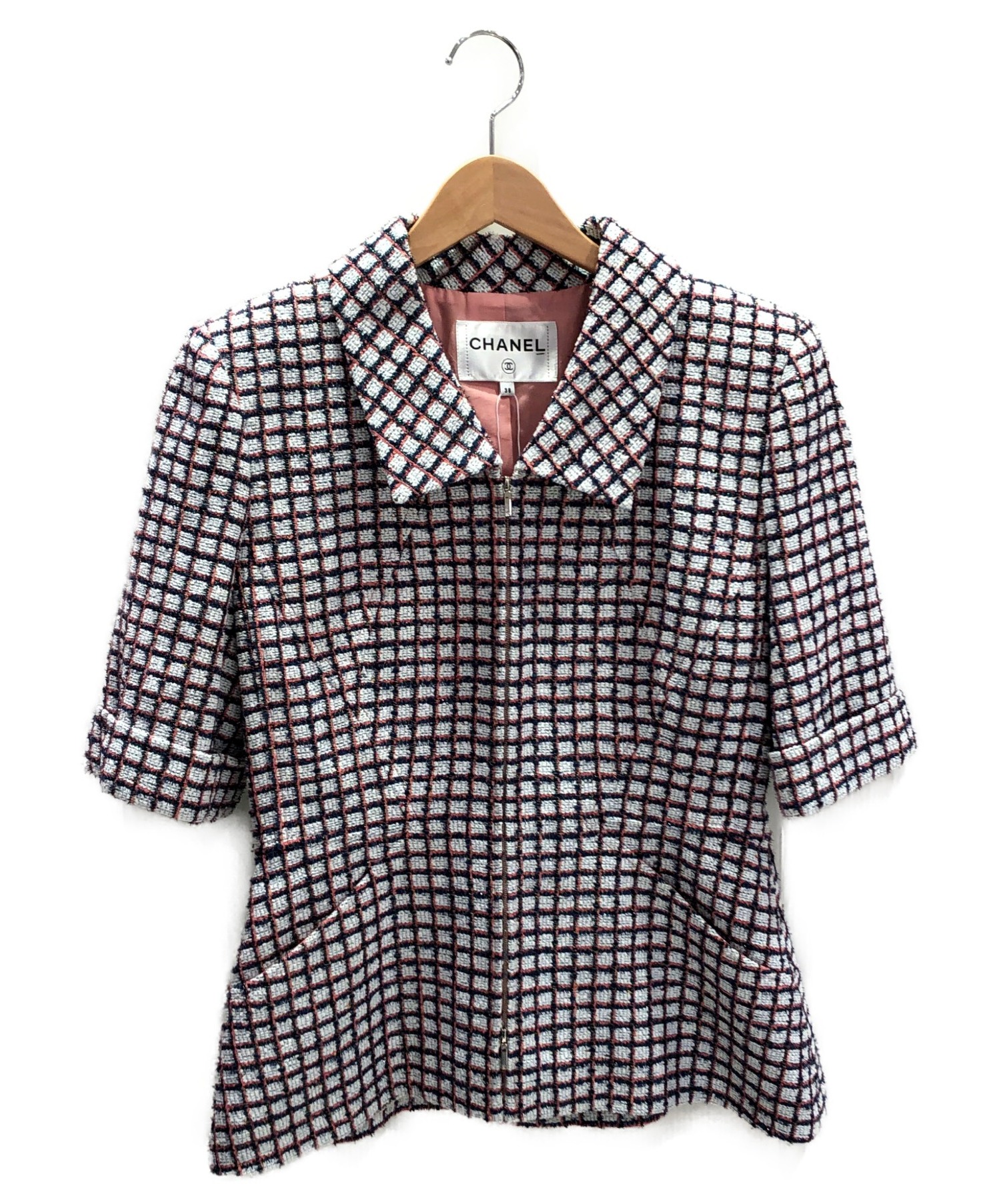 中古・古着通販】CHANEL (シャネル) ツイード半袖ジャケット