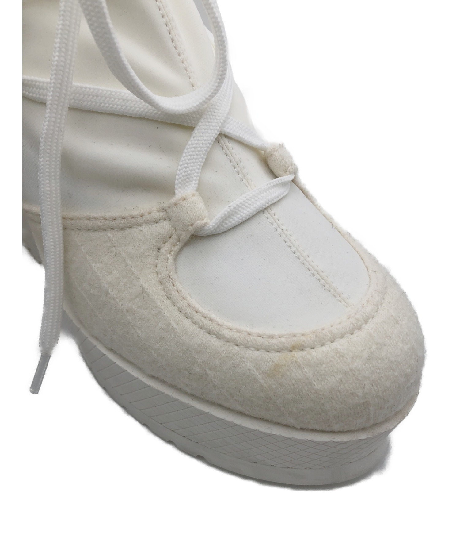 CHANEL ブーツ　ウェッジソール 中古・古着通販】CHANEL (シャネル) ウェッジソールブーツ ホワイト