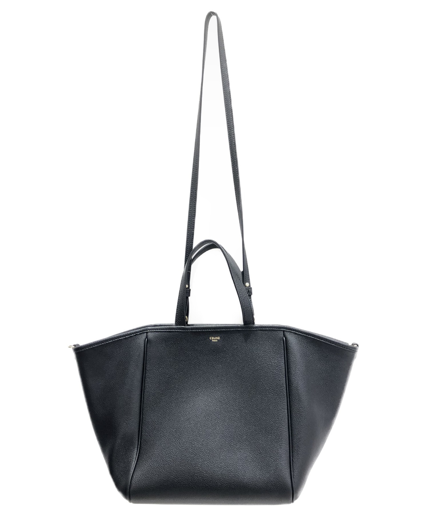 中古・古着通販】CELINE (セリーヌ) スモールフォールドカバ ブラック 
