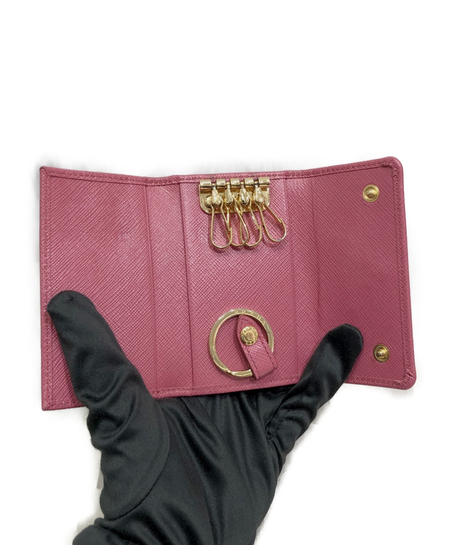 中古・古着通販】PRADA (プラダ) 4連キーケース ピンク｜ブランド