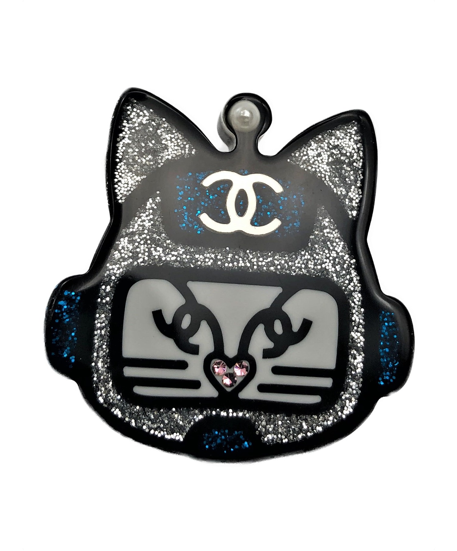 中古・古着通販】CHANEL (シャネル) ロボットキャットピンブローチ