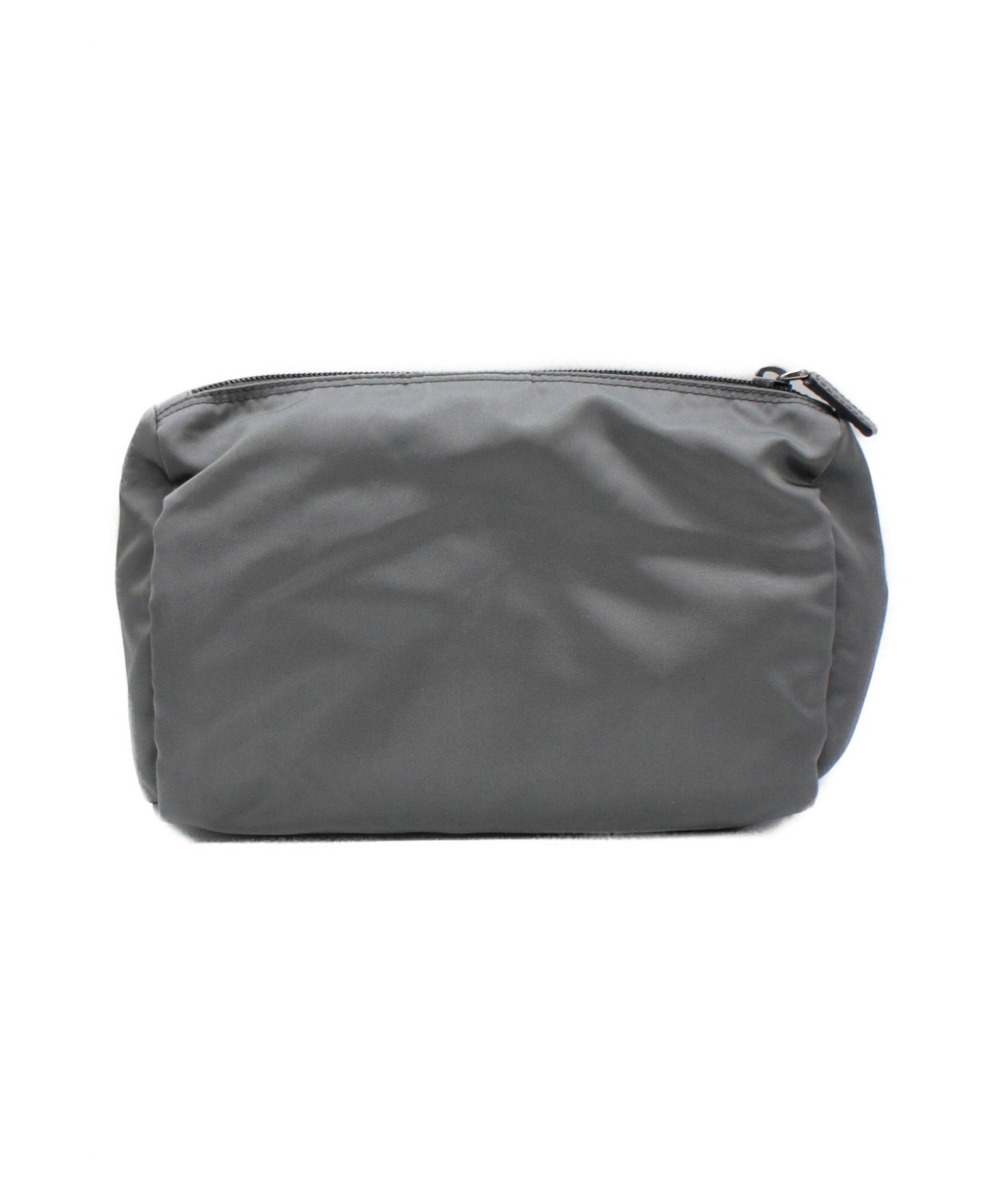 中古・古着通販】PRADA (プラダ) ナイロンポーチ グレー サイズ 
