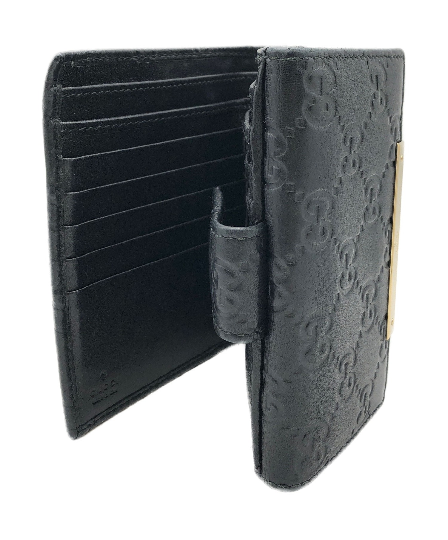 中古・古着通販】GUCCI (グッチ) 2つ折り財布 ブラック サイズ