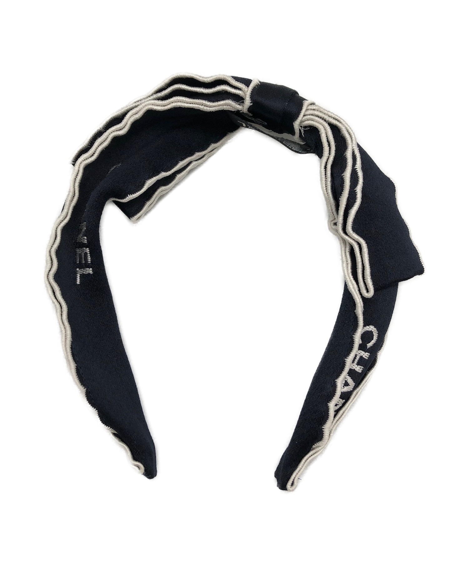 中古・古着通販】CHANEL (シャネル) ロゴリボンカチューシャ ブラック