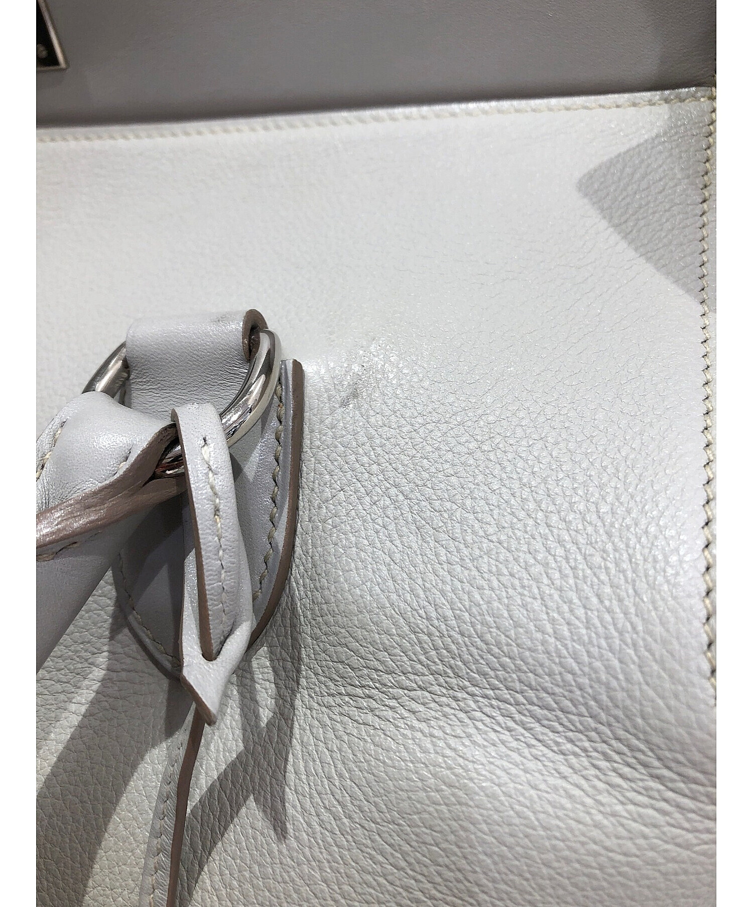 中古・古着通販】HERMES (エルメス) ツールボックス33 ホワイト×グレー