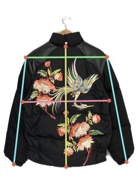 グッチ 中古・古着通販】GUCCI (グッチ) ヨークレザーバック刺繍ダウン