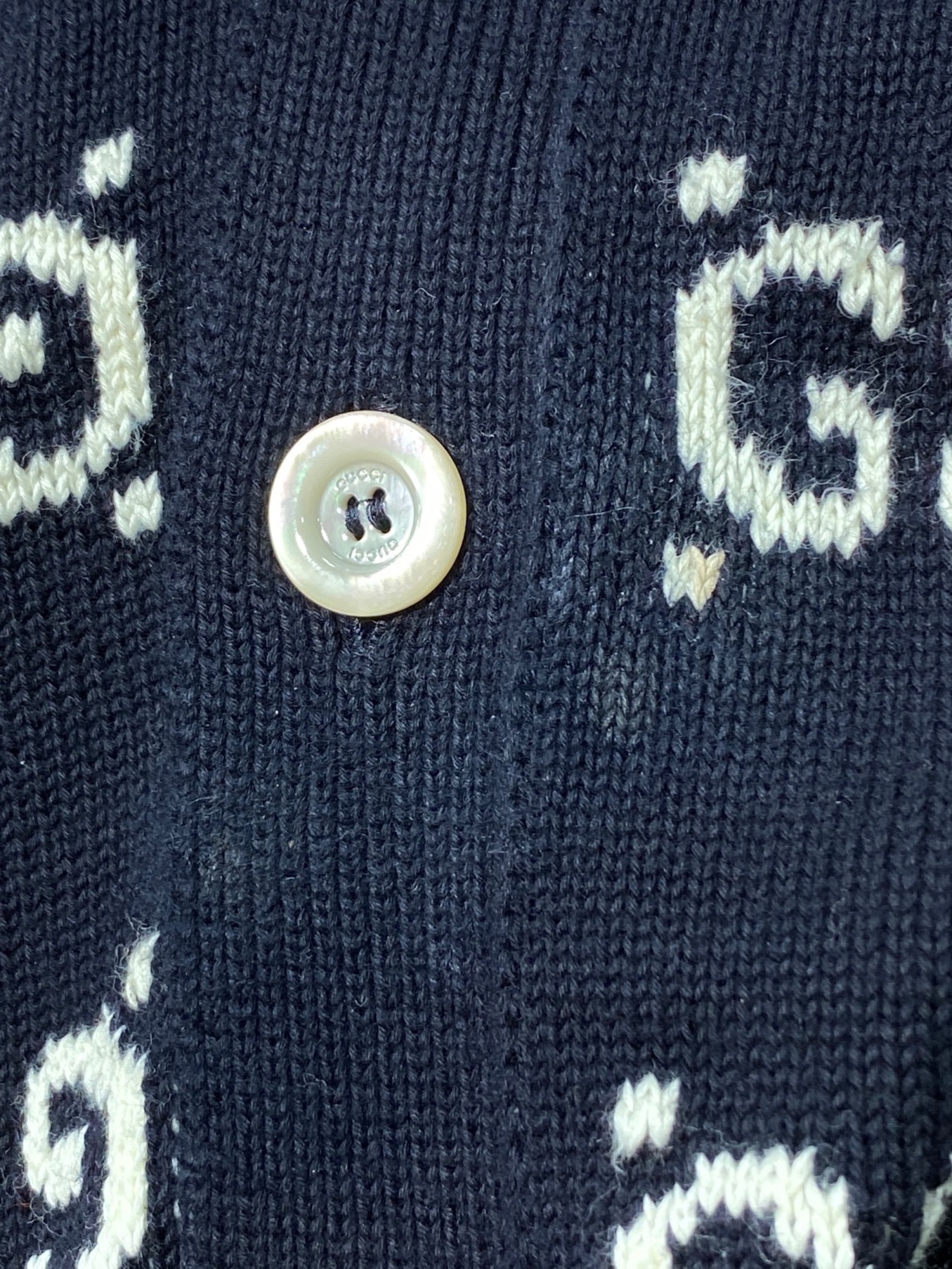 中古・古着通販】GUCCI (グッチ) GGストライプニットカーディガン