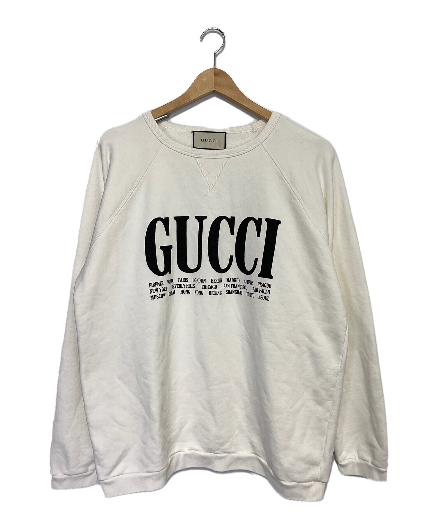 STCH スウェット ホワイト サイズL 未使用 中古・古着通販】GUCCI (グッチ) シティロゴスウェット ホワイト