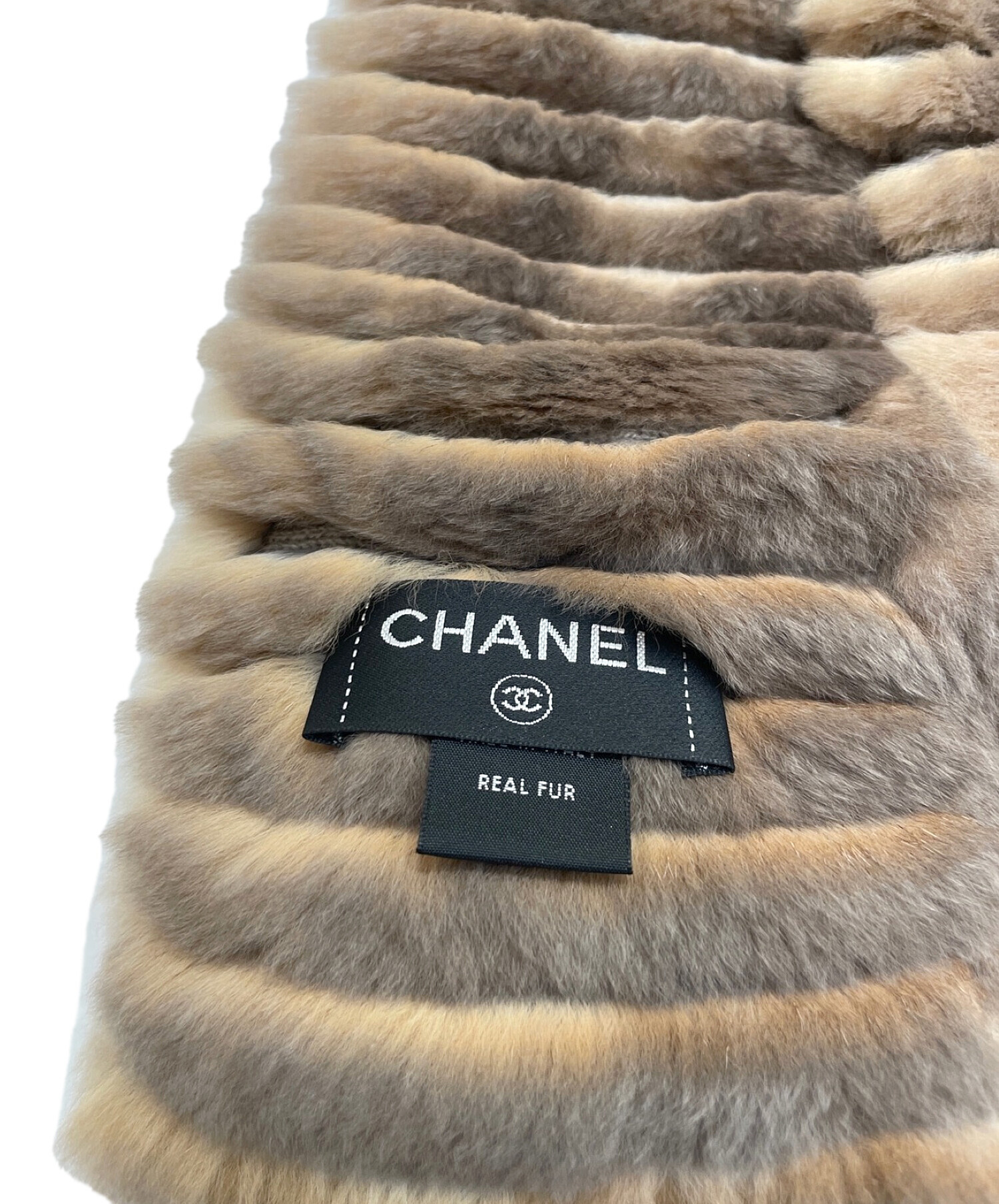 中古・古着通販】CHANEL (シャネル) オリラグファーマフラー ブラウン 