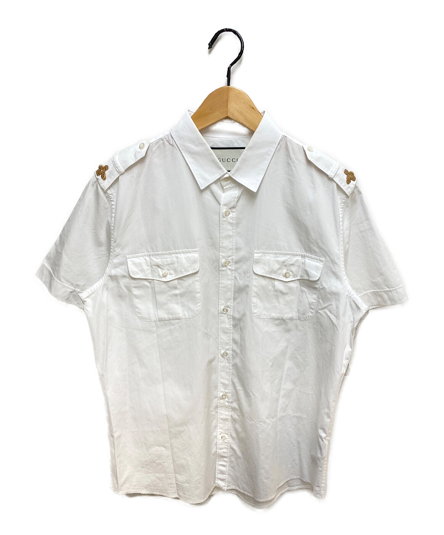 GUCCI 半袖シャツ 中古・古着通販】GUCCI (グッチ) 半袖シャツ ホワイト サイズ:40