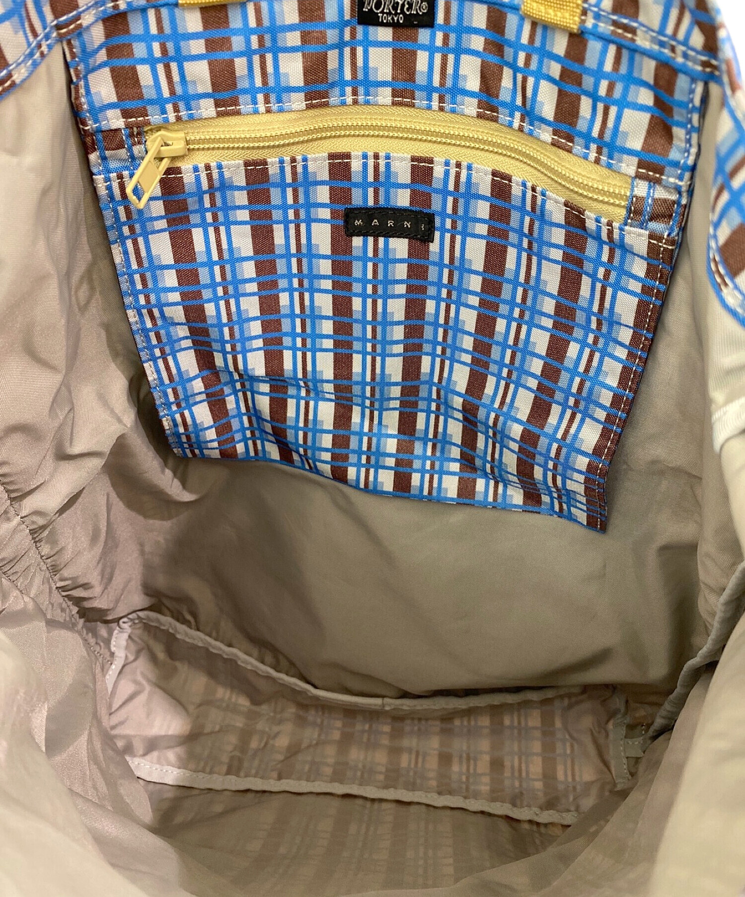 中古・古着通販】MARNI×PORTER (マルニ×ポーター) チェック2WAYトート