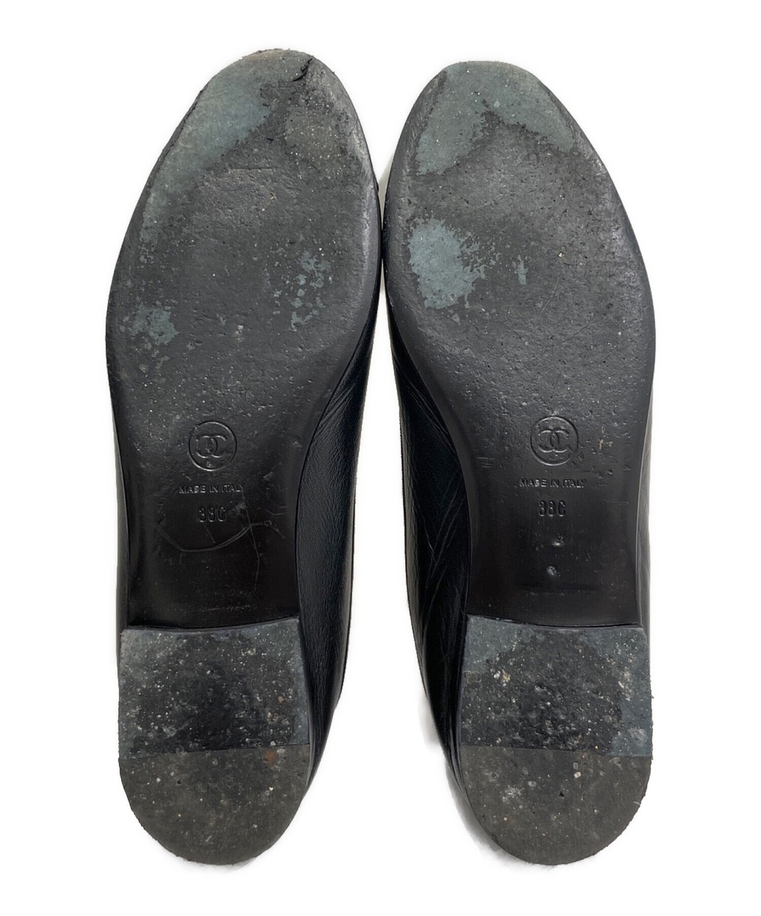 ☆☆最終お値下げ☆☆ CHANEL バレエシューズ 38 used 美品 中古・古着通販】CHANEL (シャネル) バレエシューズ ブラック サイズ