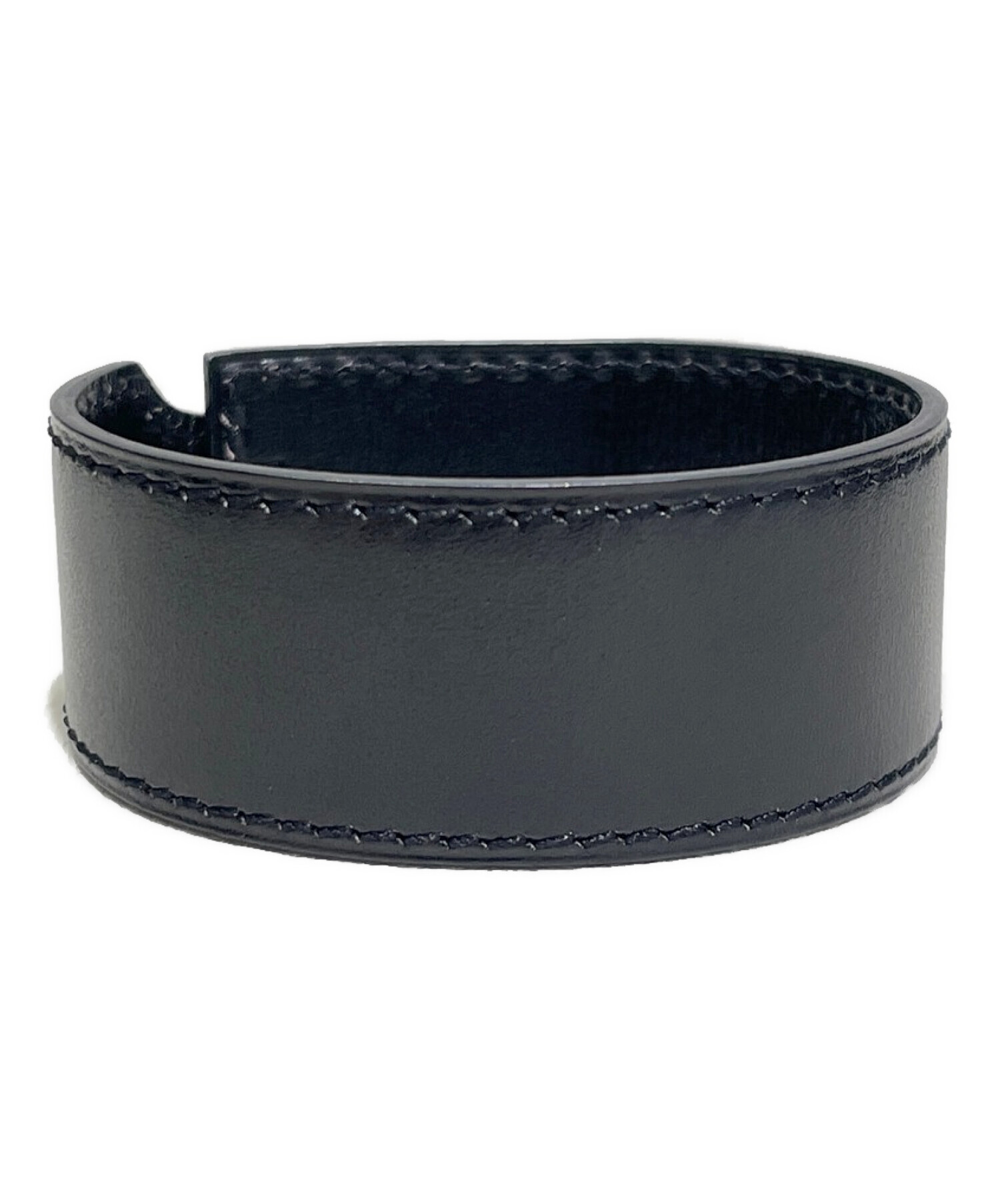 エルメス レザーバングル ブラック 中古・古着通販HERMES (エルメス