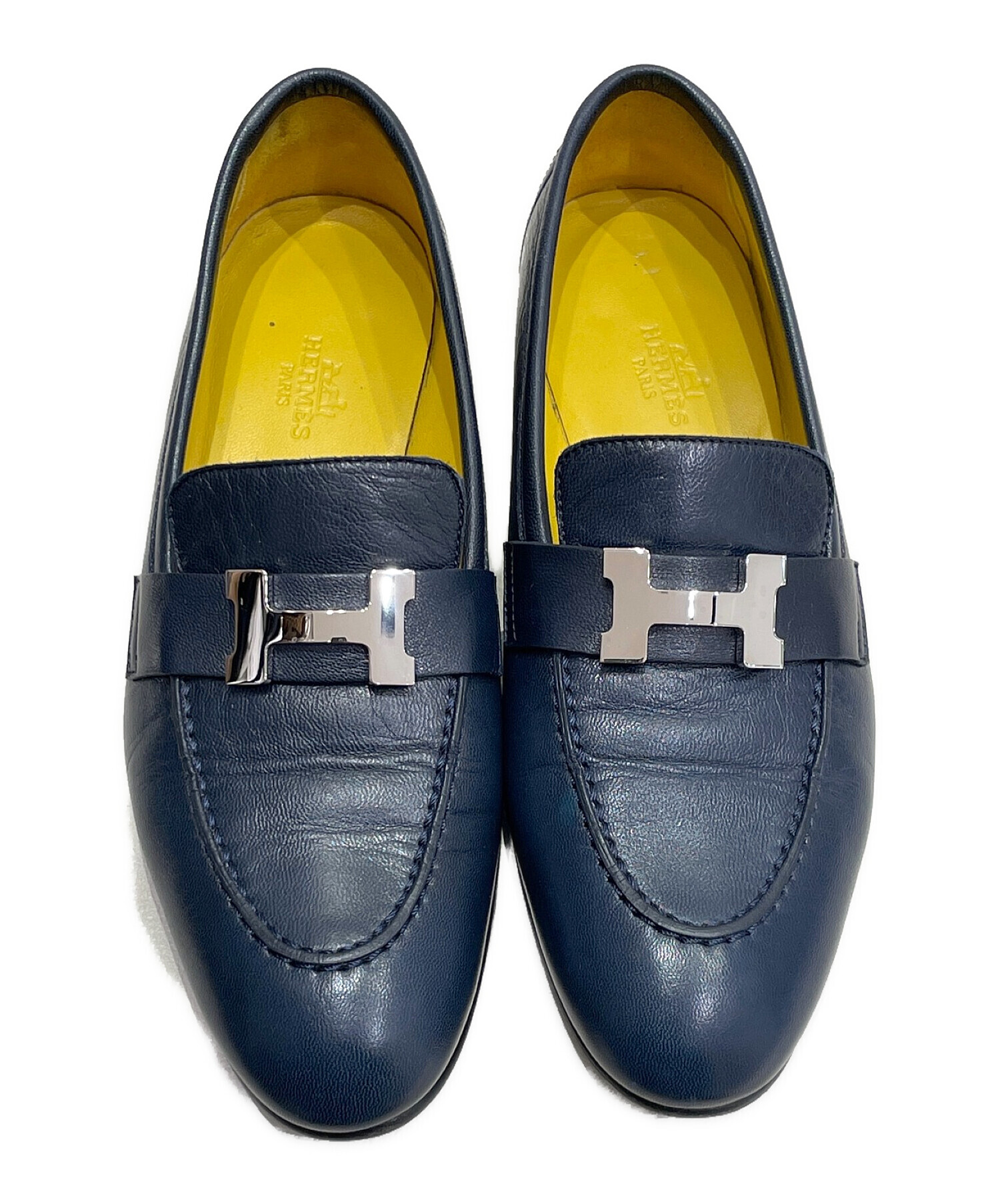 中古・古着通販】HERMES (エルメス) コンスタンスローファー ネイビー