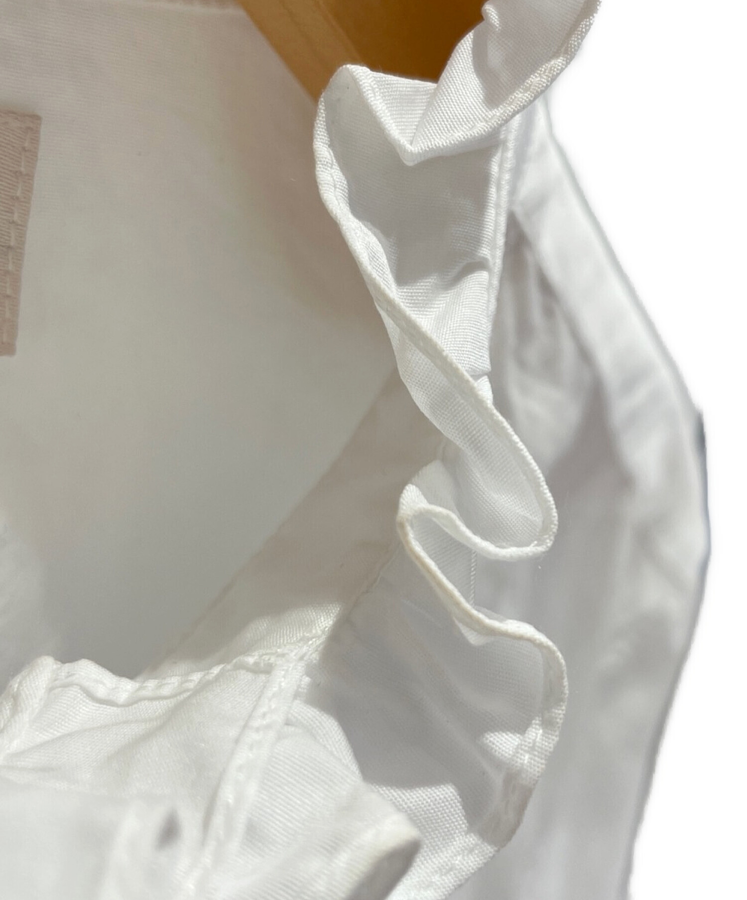 CELINE 現行タグ コットンポプリンフリルシャツ ホワイト 40 中古・古着通販】CELINE (セリーヌ) クラシックコットンポプリンシャツ