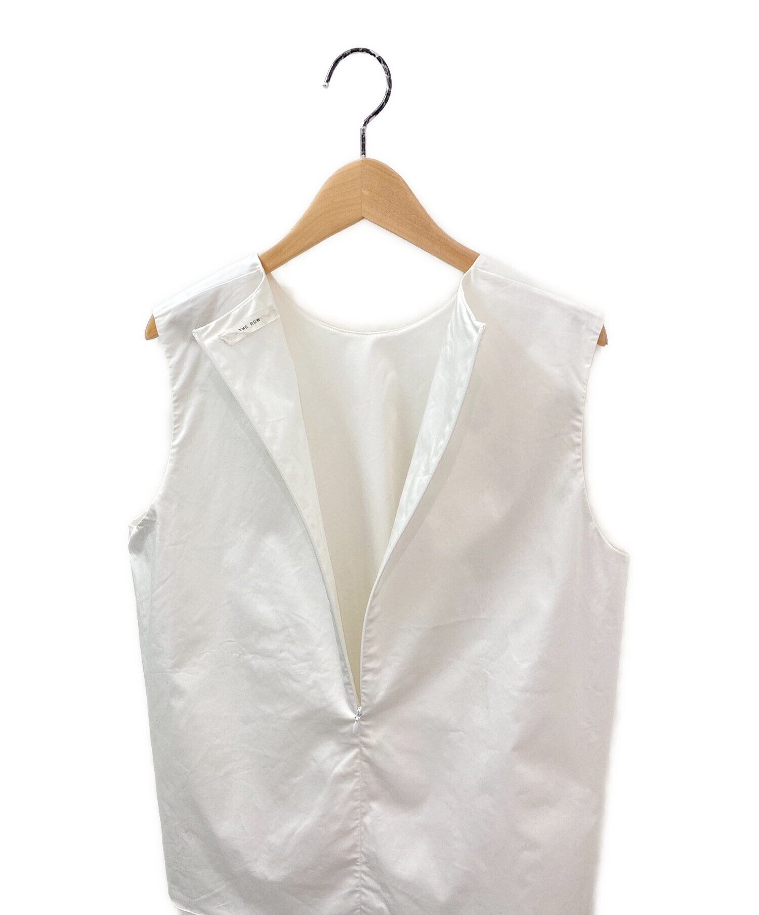 THE ROW ホワイト ノースリーブシャツ 