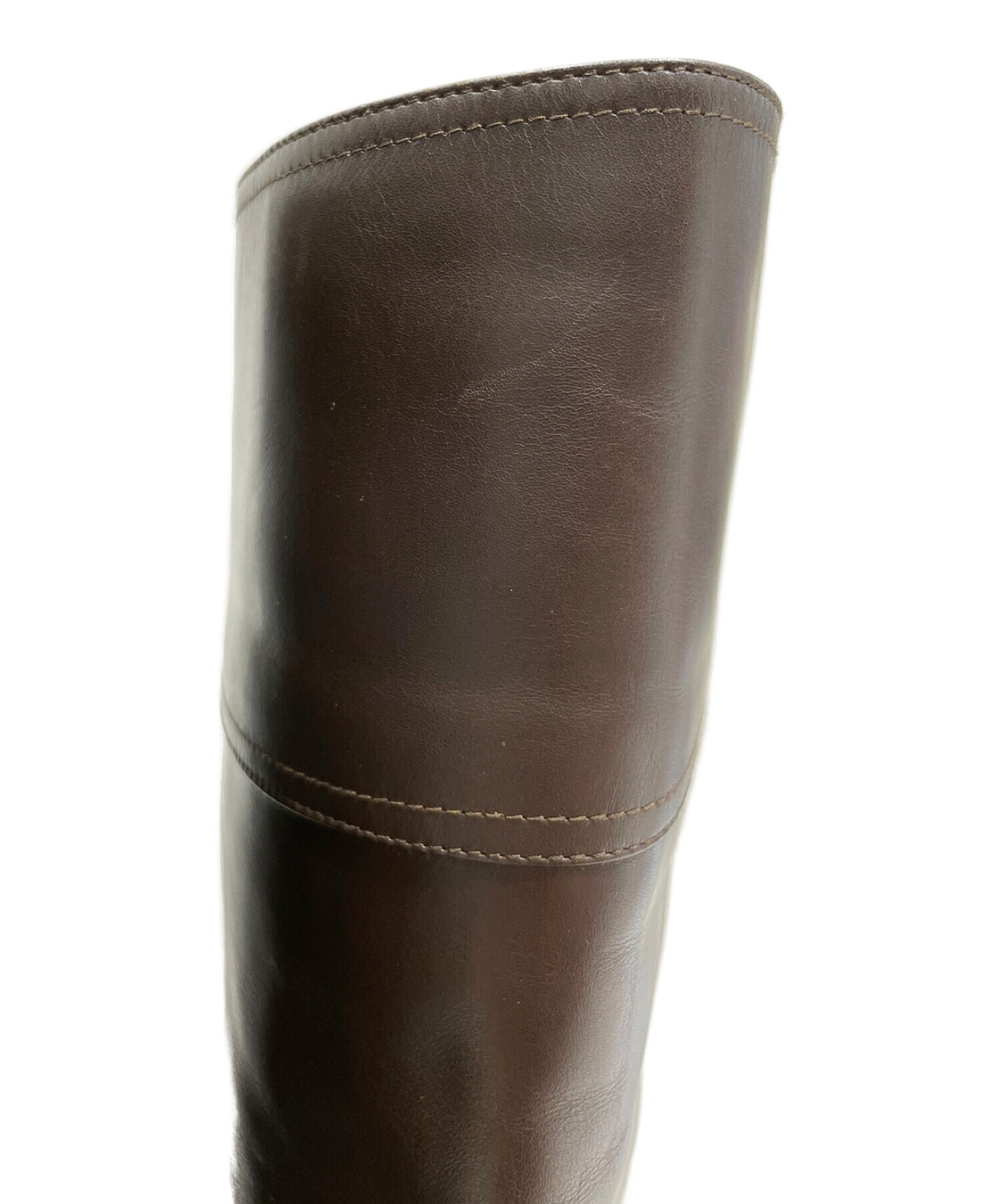 【HERMES】エルメス ベルト付きロングブーツ36(23cm)ブラウン HERMES】エルメス ベルト付きロングブーツ36(23cm)ブラウン