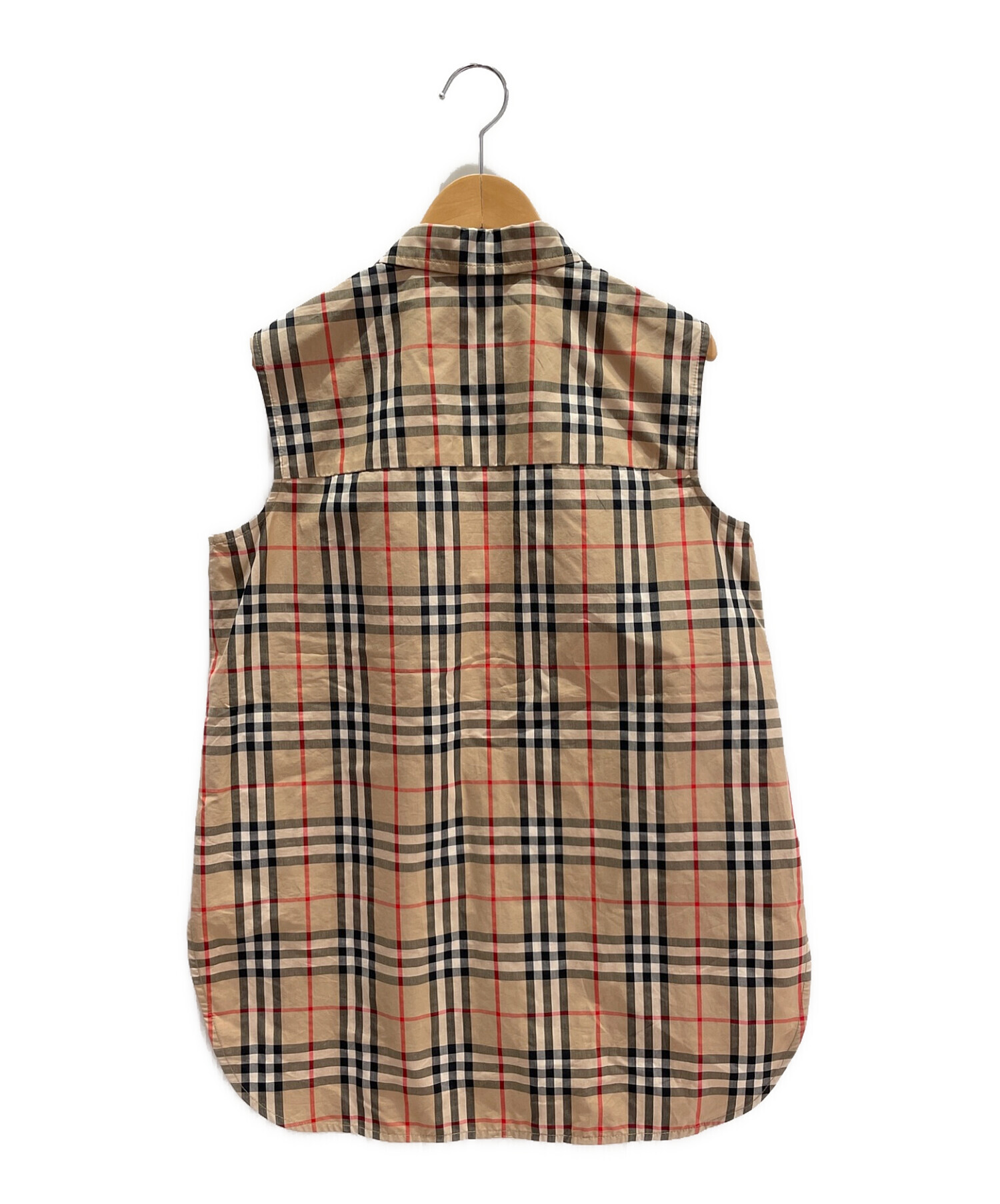 中古・古着通販】BURBERRY (バーバリー) チェックノースリーブシャツ