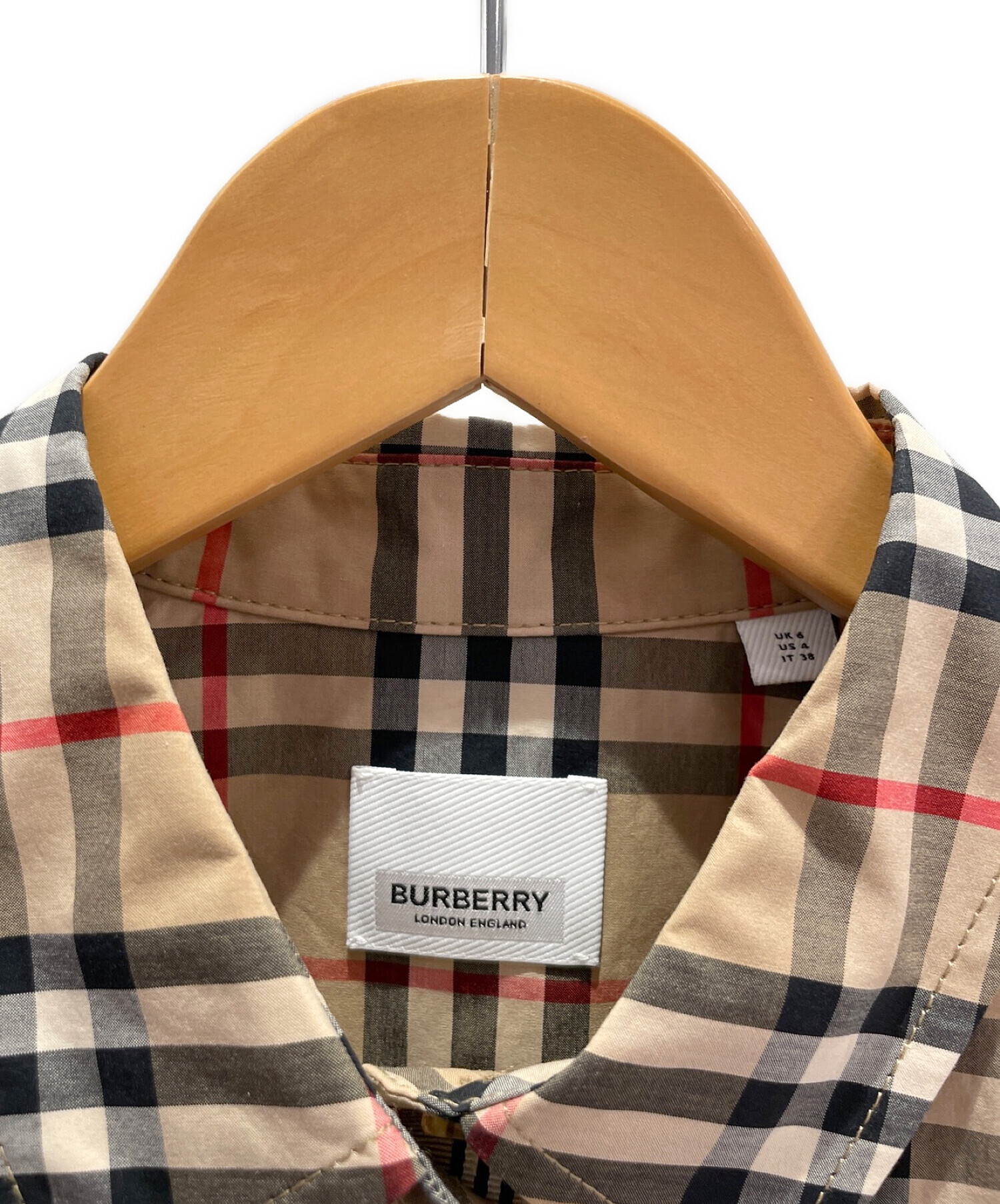 中古・古着通販】BURBERRY (バーバリー) チェックノースリーブシャツ 