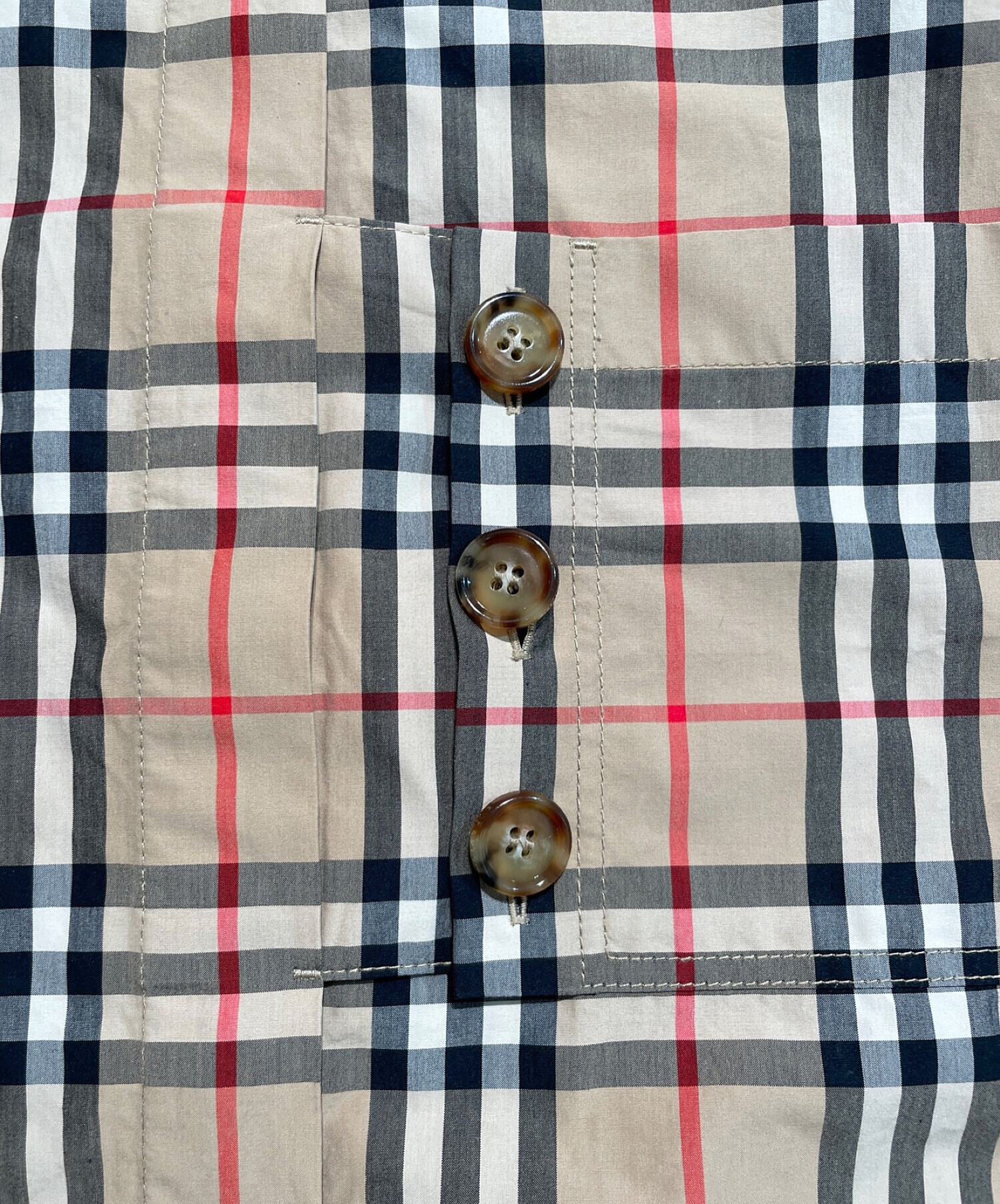 中古・古着通販】BURBERRY (バーバリー) チェックノースリーブシャツ 