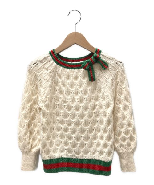 中古・古着通販】GUCCI (グッチ) シェリーリボンニット ホワイト 