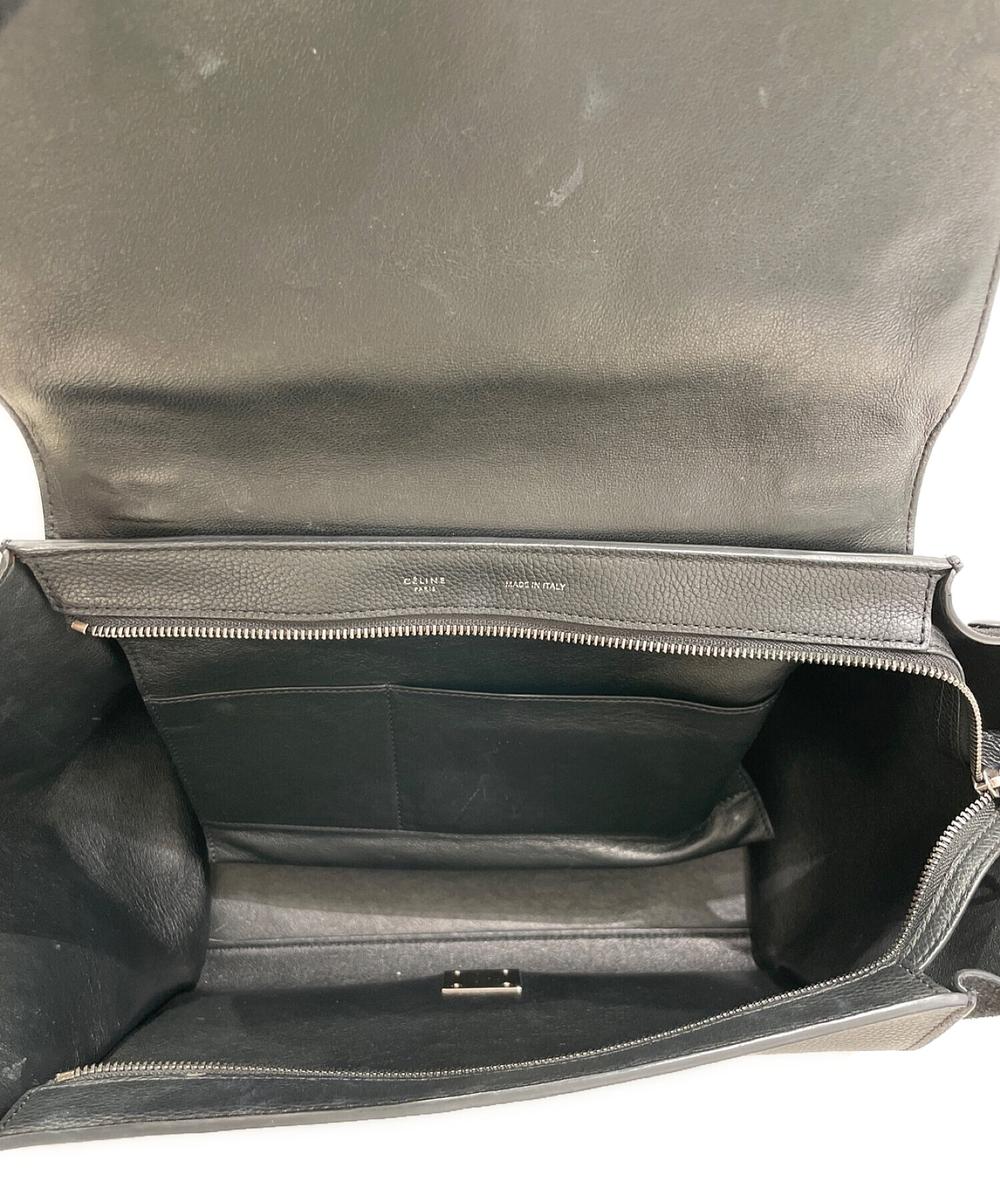 中古・古着通販】CELINE (セリーヌ) トラペーズミディアム ブラック 