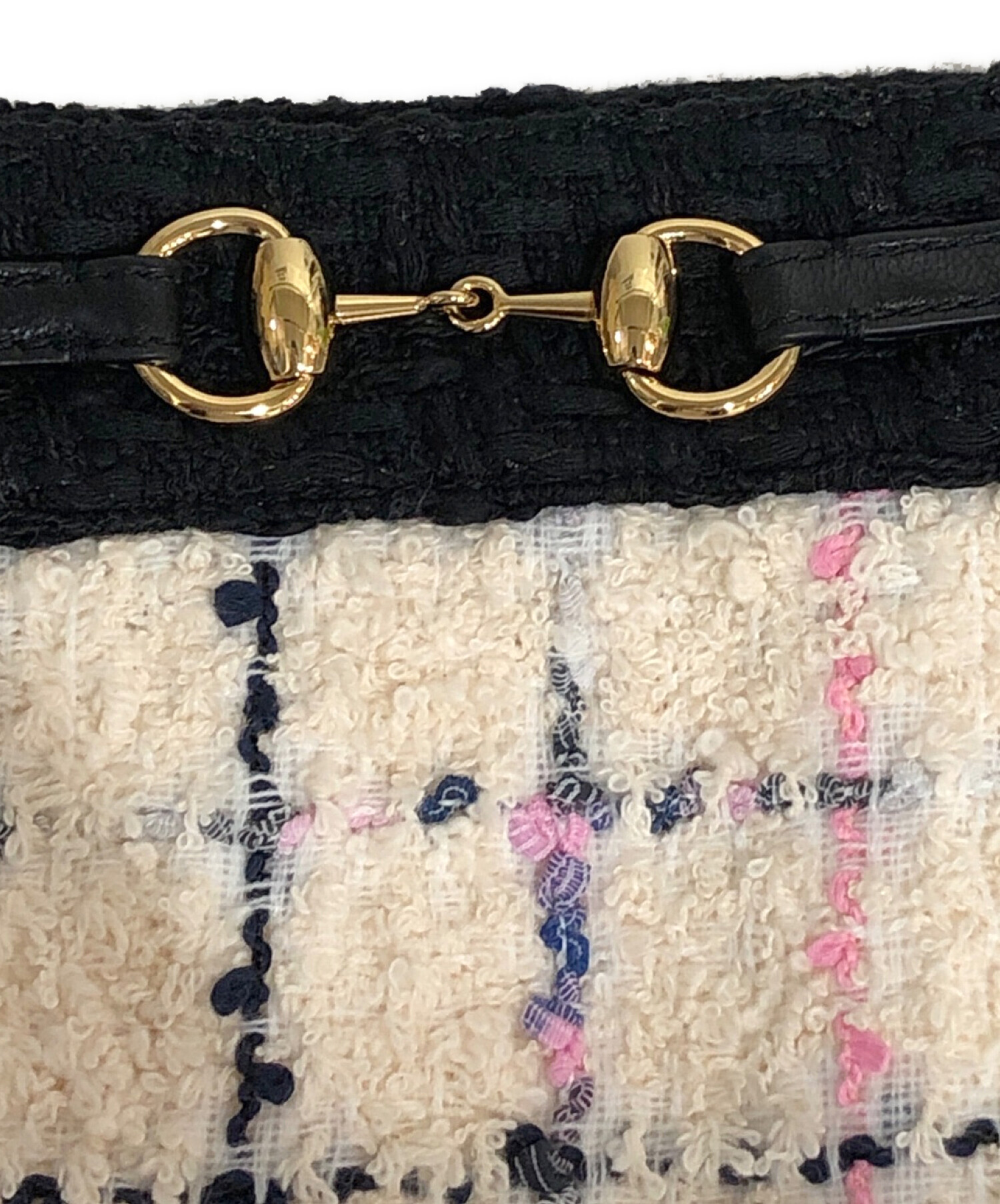 中古・古着通販】GUCCI (グッチ) ツイードミニスカート ホワイト