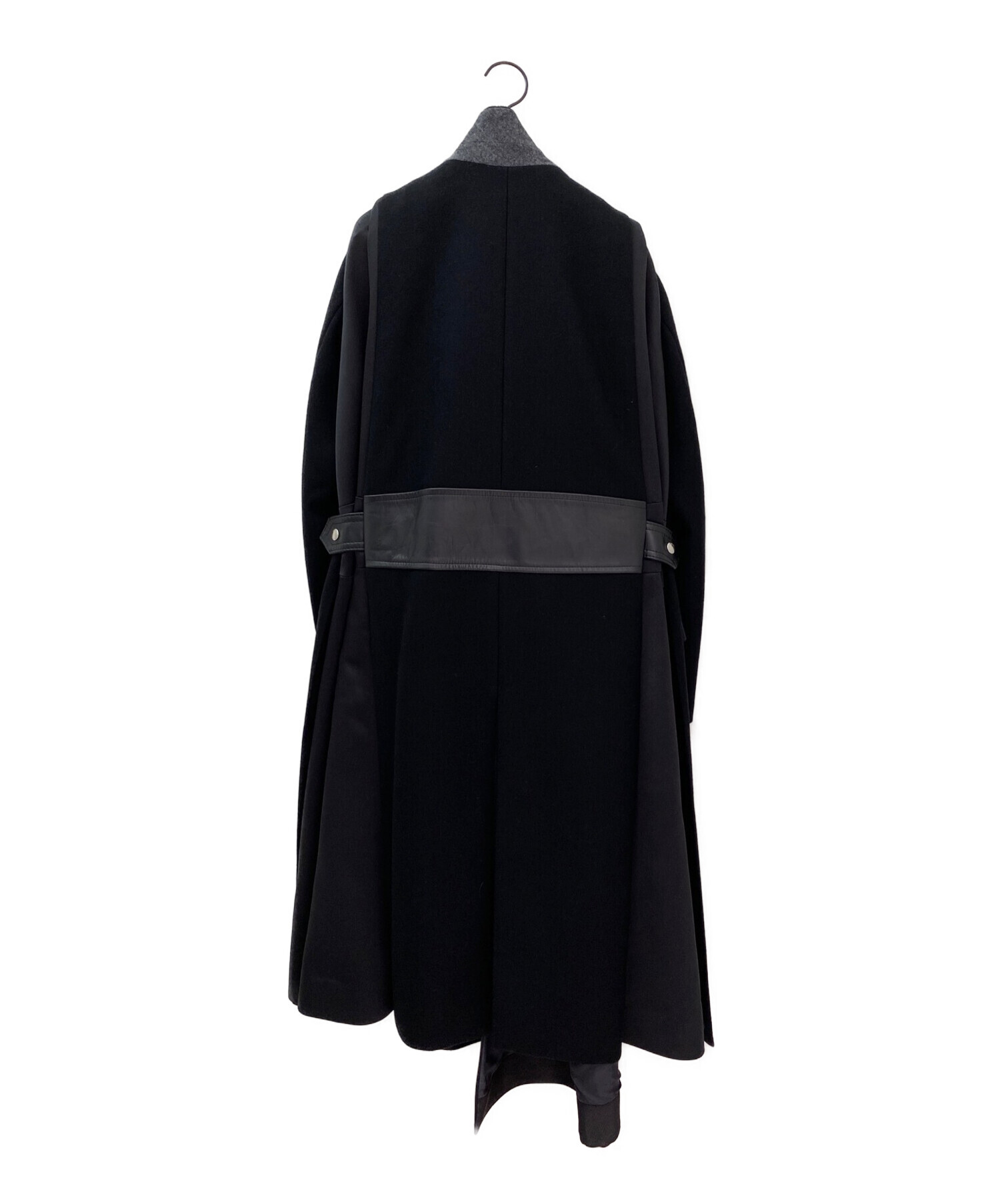 中古・古着通販】sacai (サカイ) 2WAYビジューウールコート ブラック