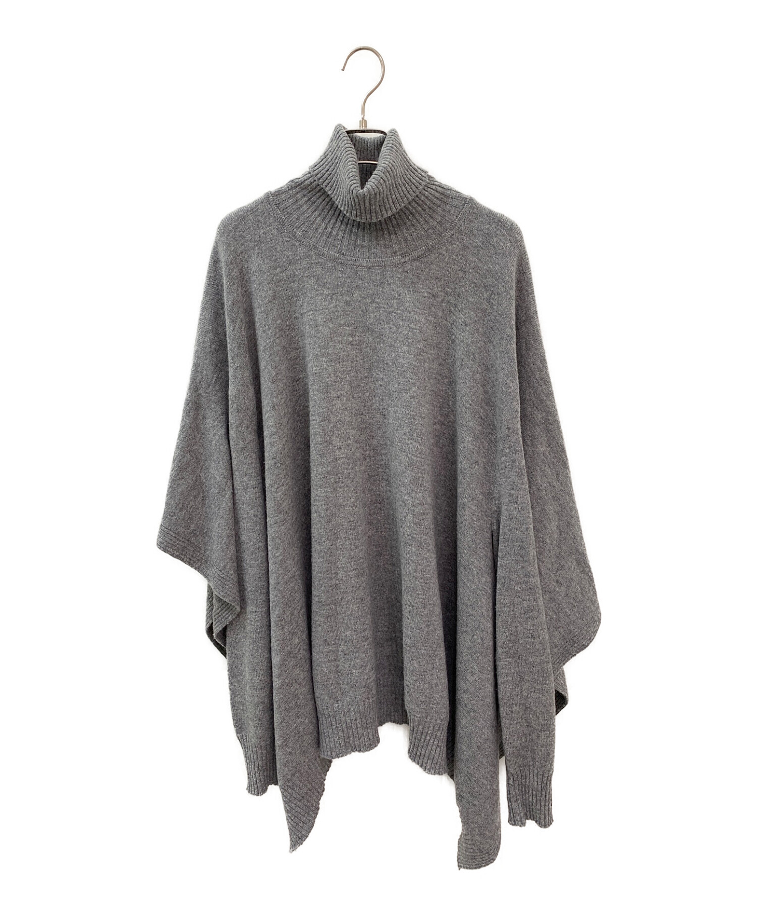 現行メゾンマルジェラ✨アシンメトリー　ニット　ポンチョコート　S グレー 中古・古着通販】Maison Margiela (メゾンマルジェラ) ニットポンチョ