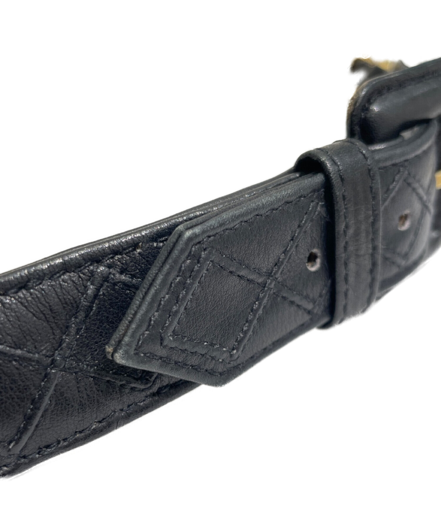 中古・古着通販】CHANEL (シャネル) チェーンベルト ブラック サイズ 