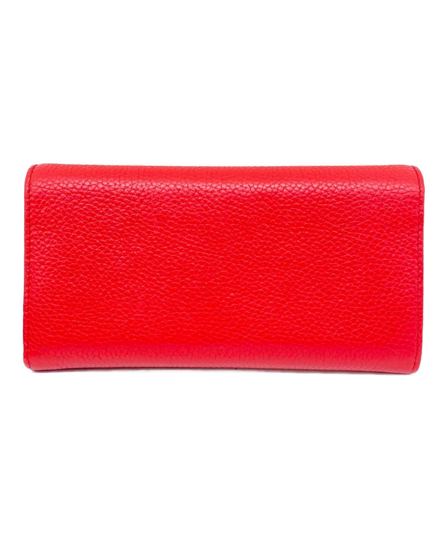 中古・古着通販】GUCCI (グッチ) インターロッキングG 長財布 レッド 