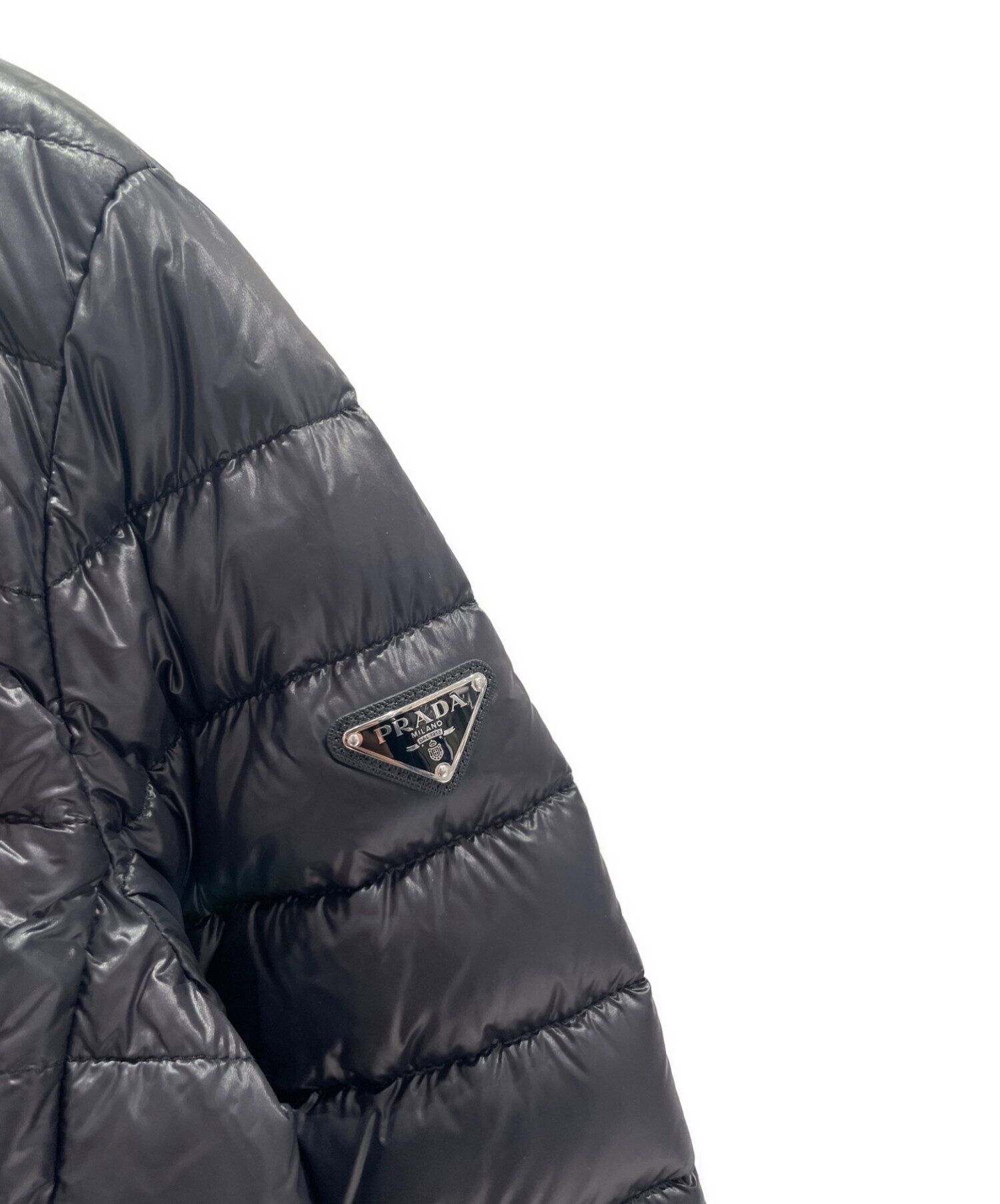 中古・古着通販】PRADA (プラダ) フードダウンジャケット ブラック