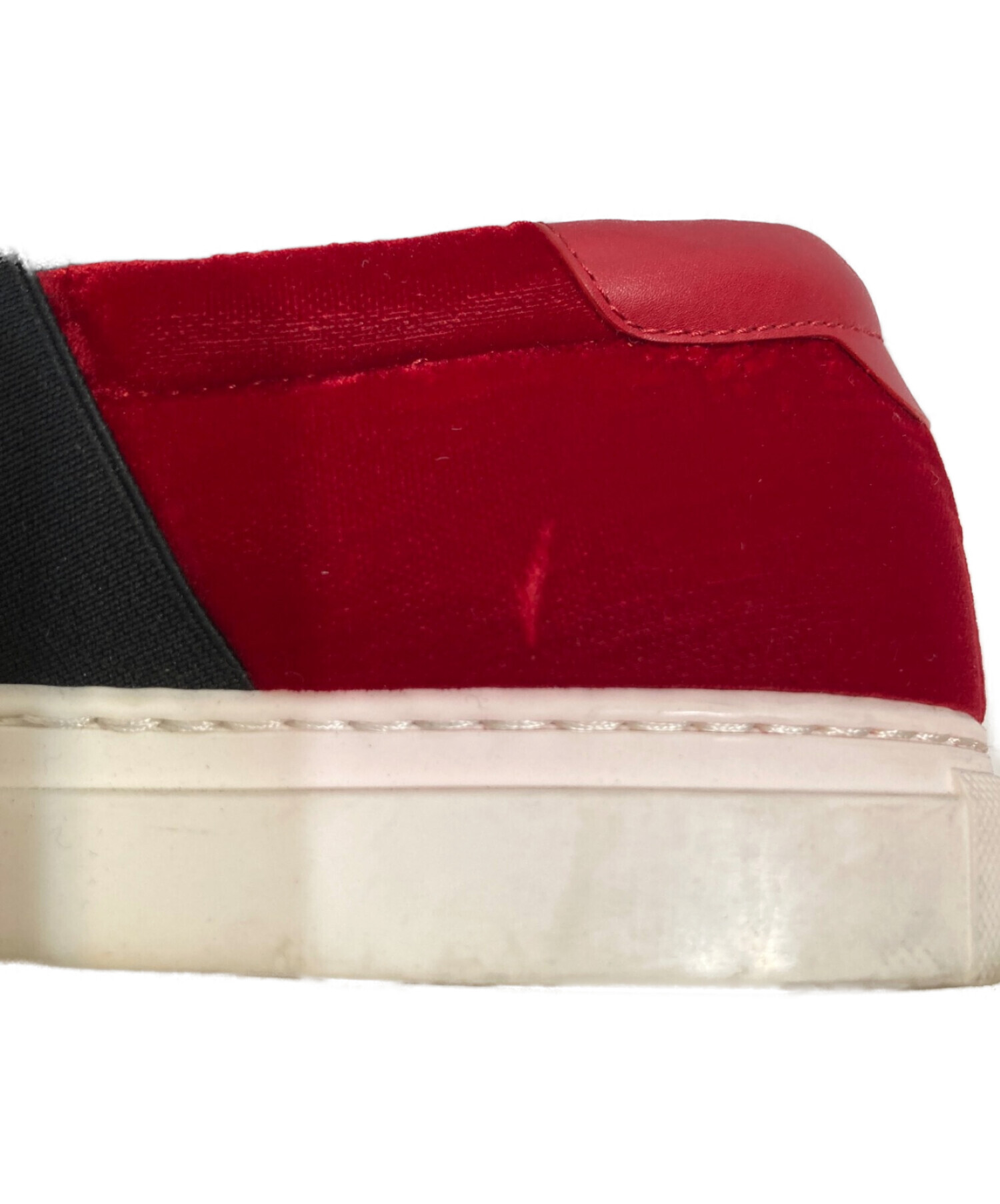 中古・古着通販】BALENCIAGA (バレンシアガ) ベロアスリッポン レッド 