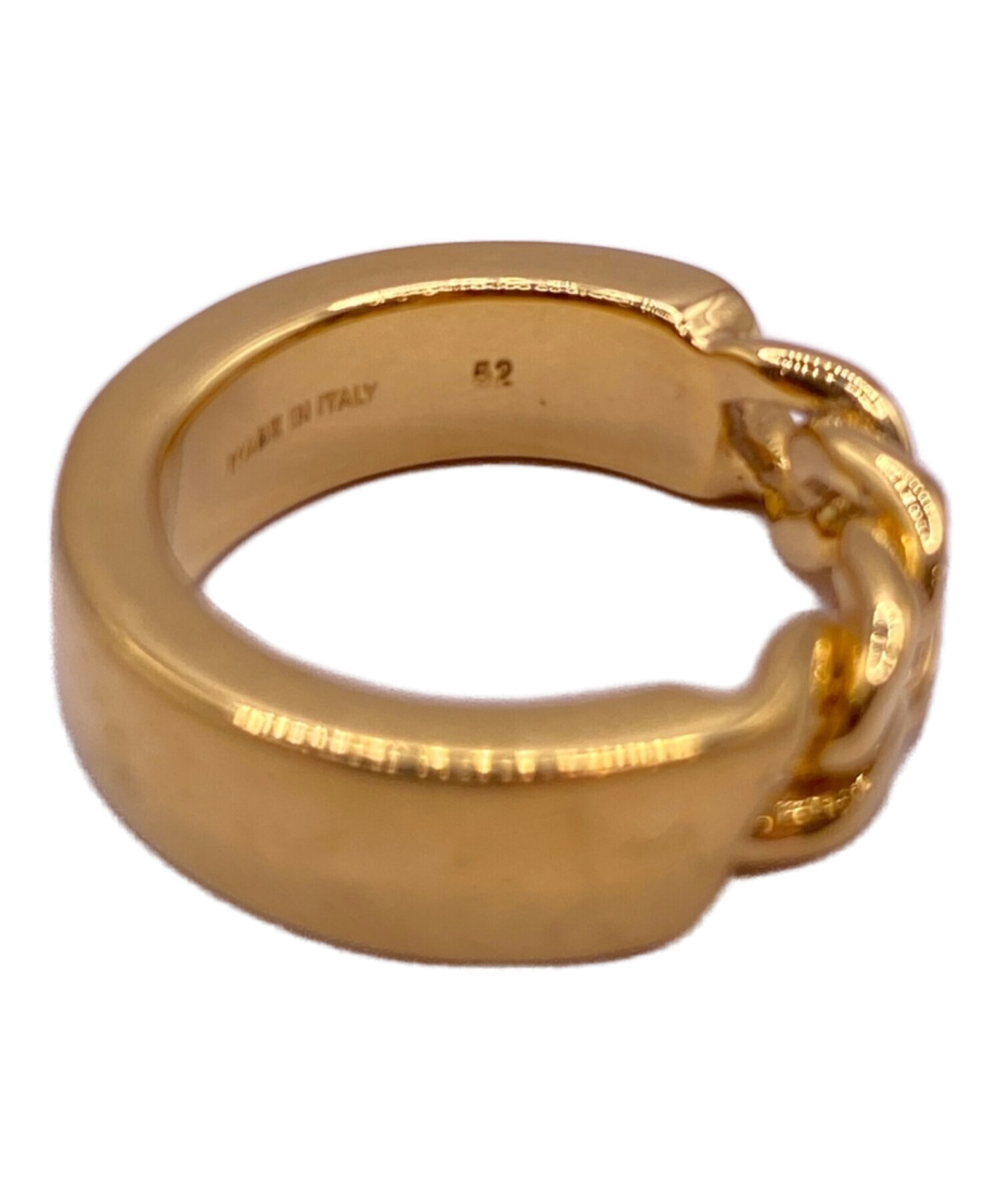 中古・古着通販】Chloe (クロエ) チェーンリング ゴールド サイズ:52 