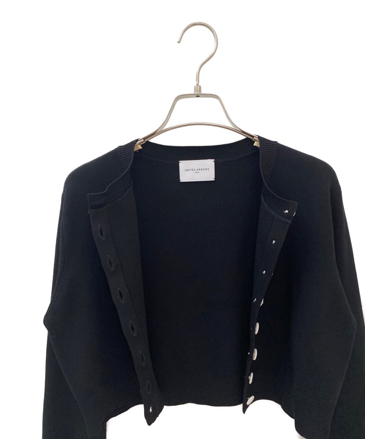 UNITED ARROWS ユナイテッドアローズ カーディガン M 黒 【古着】【中古】【送料無料】 UNITED ARROWS - UNITED ARROWS ユナイテッドアローズ カーディガン M