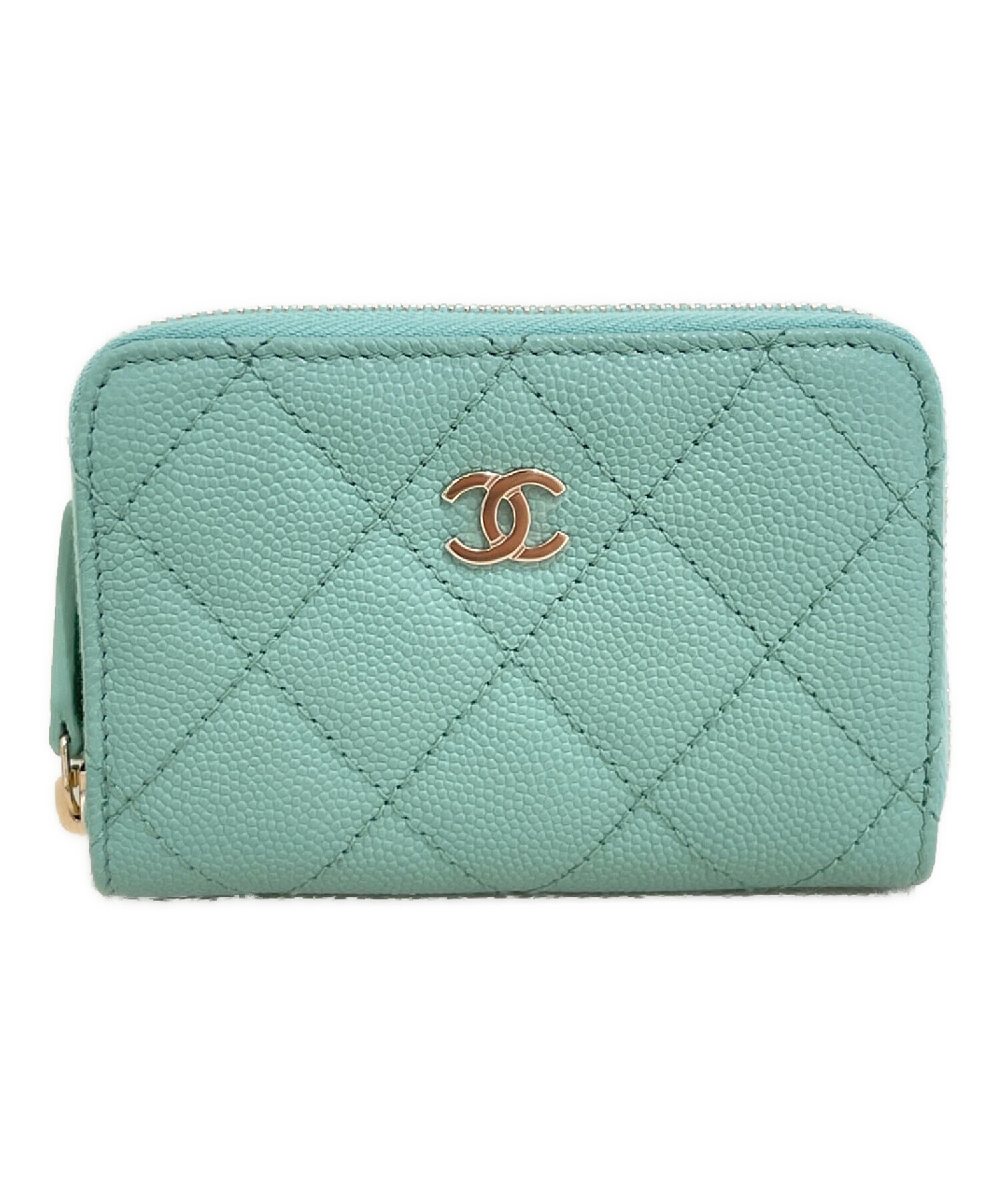 【未使用品】 シャネル クラシック ジップ パース ミントグリーン CHANEL（シャネル） （新品・未使用品）シャネル マトラッセ