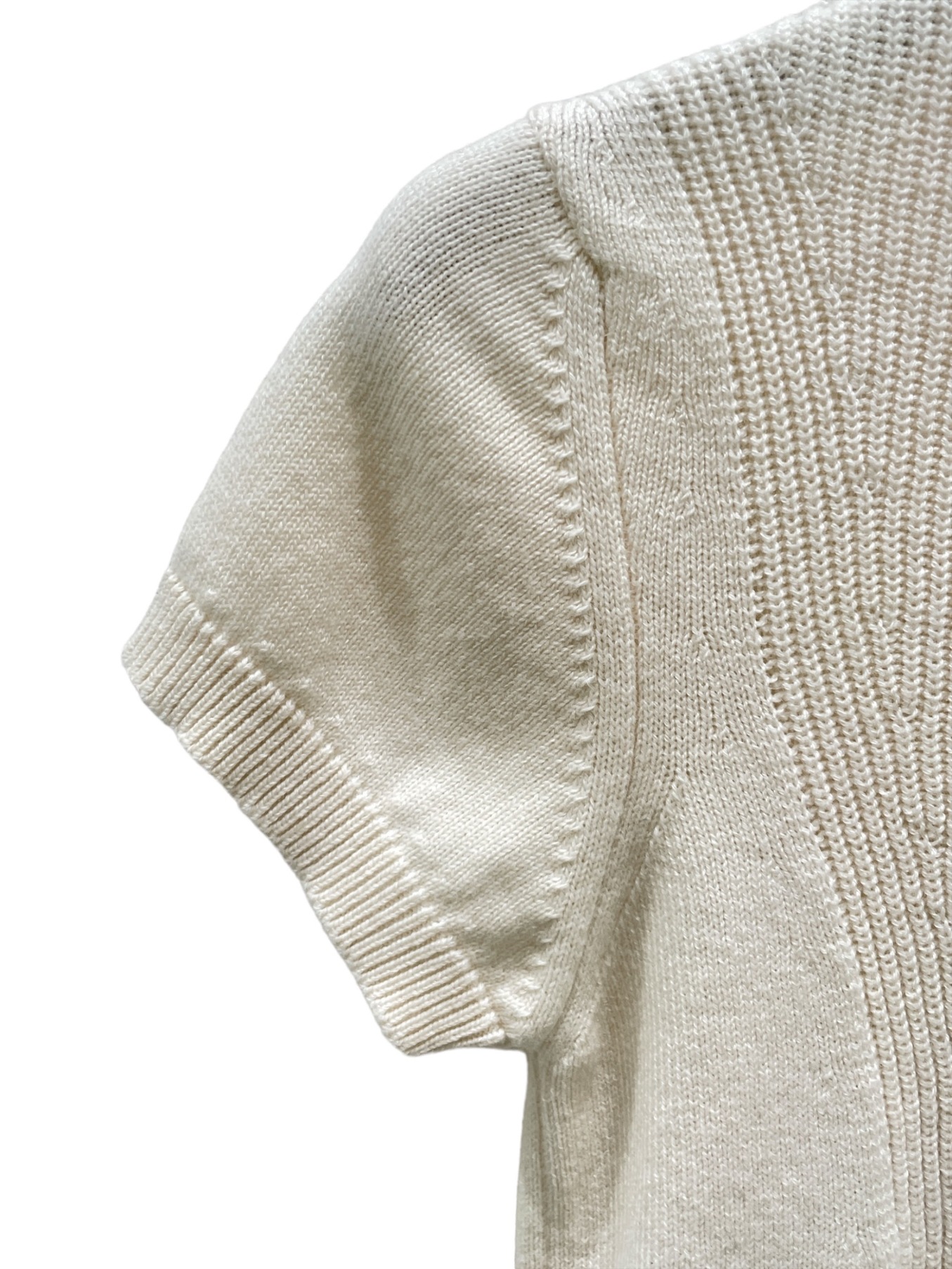 美品❢HERMES　エルメス　半袖　カシミヤ　ニット　34 中古・古着通販】HERMES (エルメス) カシミヤ半袖ニット アイボリー