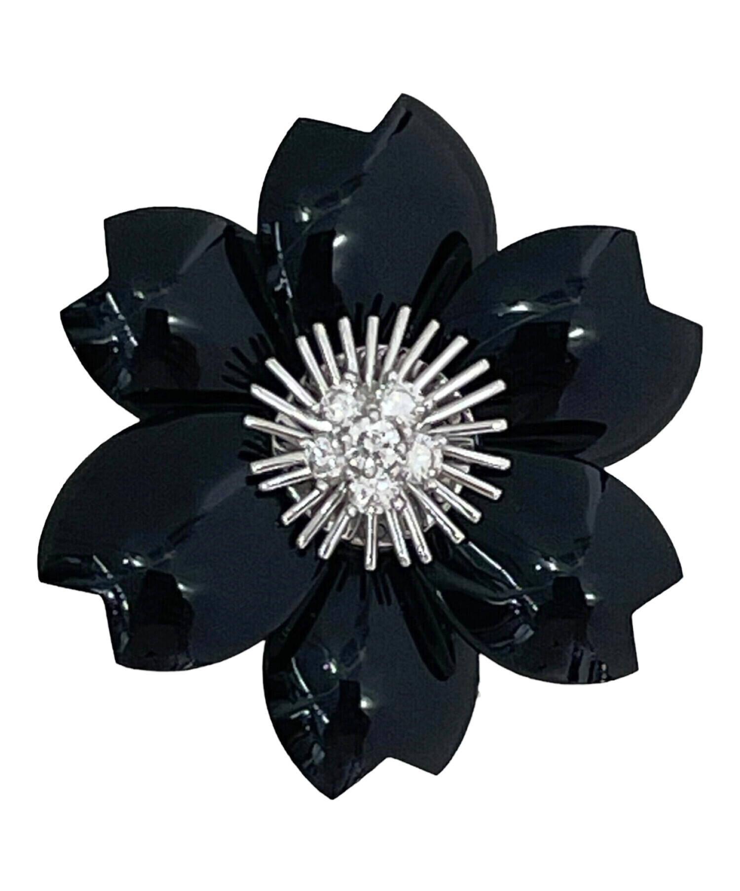 ブローチ　ブラック　おしゃれ　花　ファッション 中古・古着通販】VAN CLEEF & ARPELS (ヴァンクリーフ＆アーペル