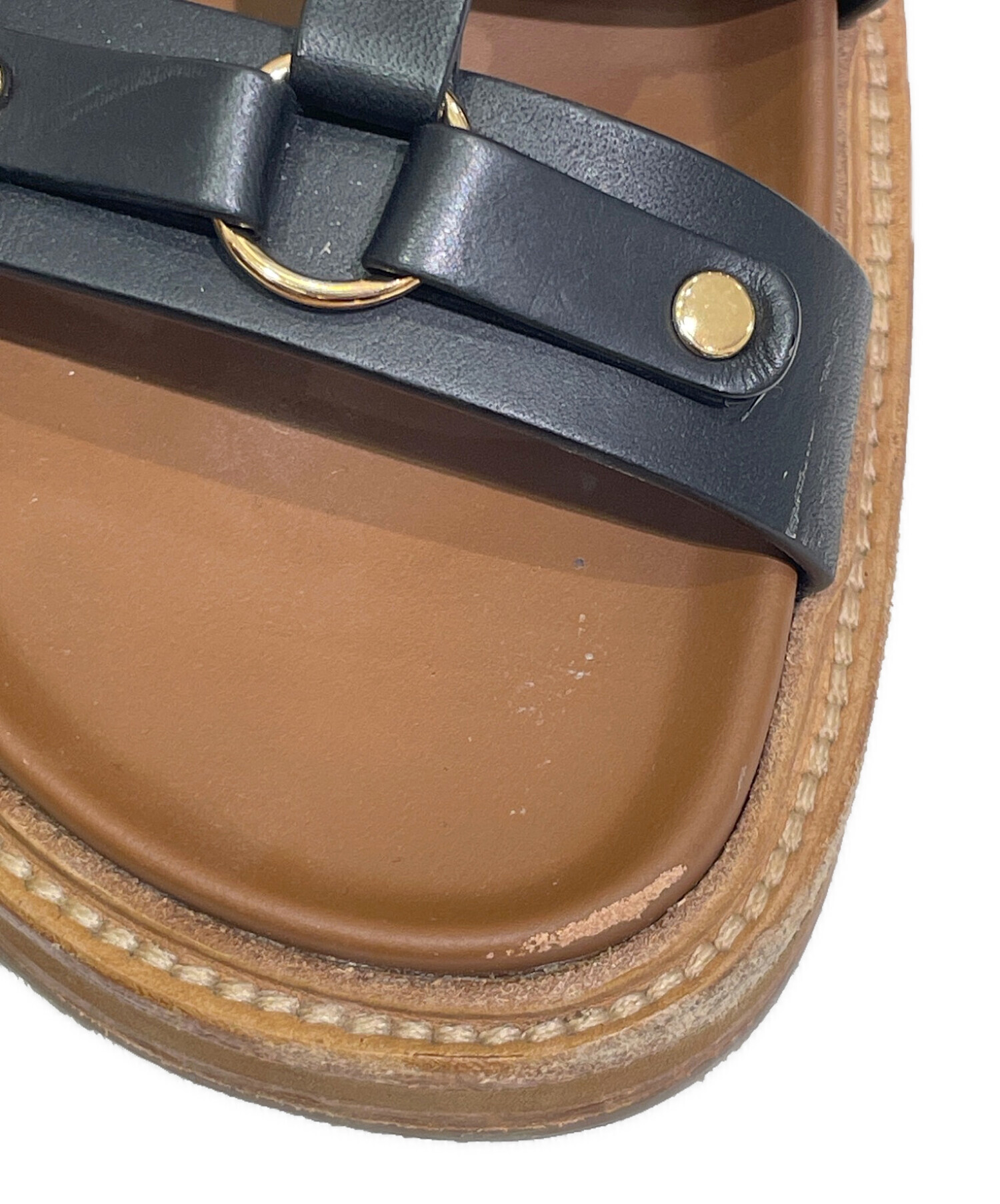 中古・古着通販】CELINE (セリーヌ) サンダル ブラック×ブラウン