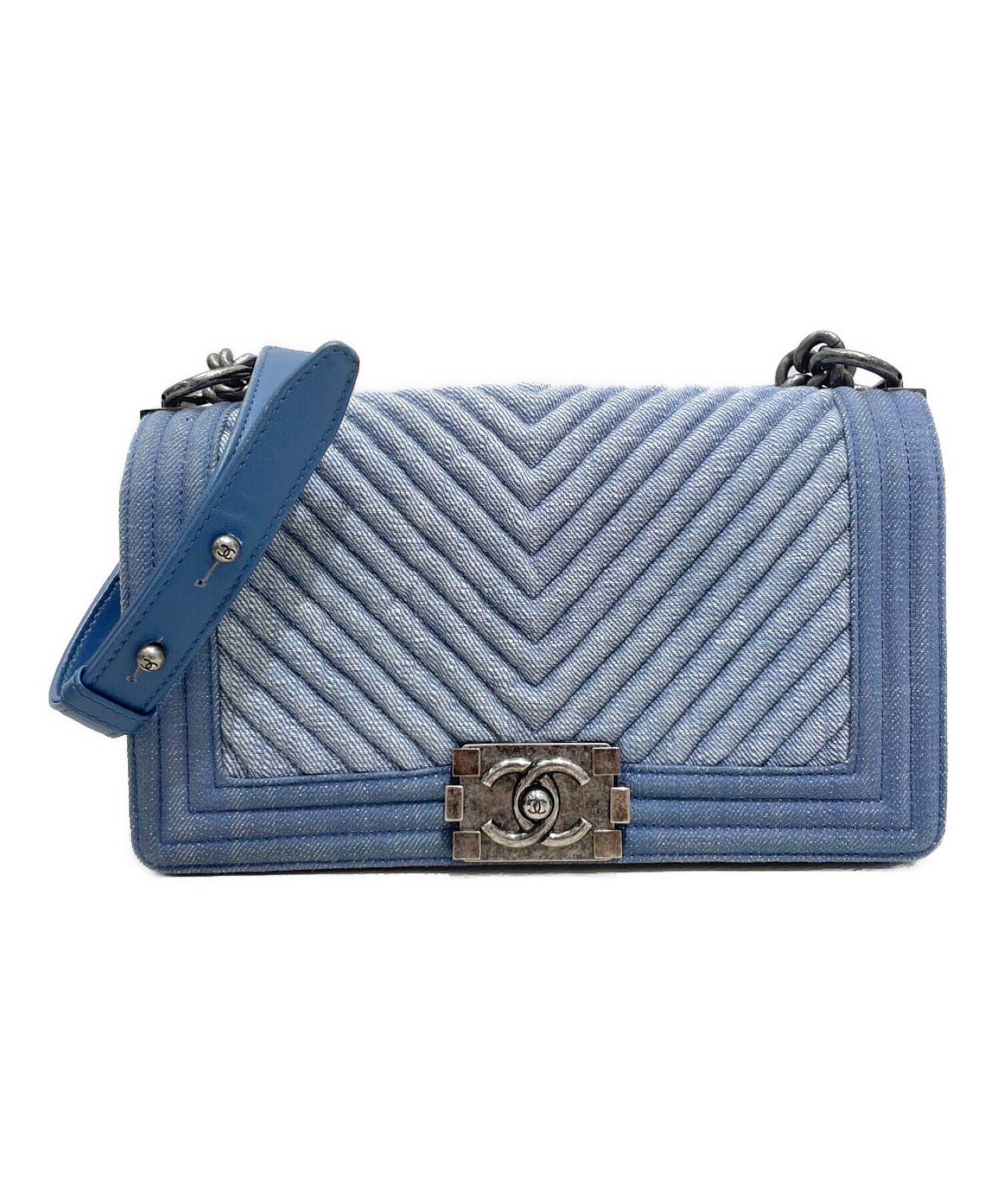 中古・古着通販】CHANEL (シャネル) ボーイシャネル デニムショルダー 