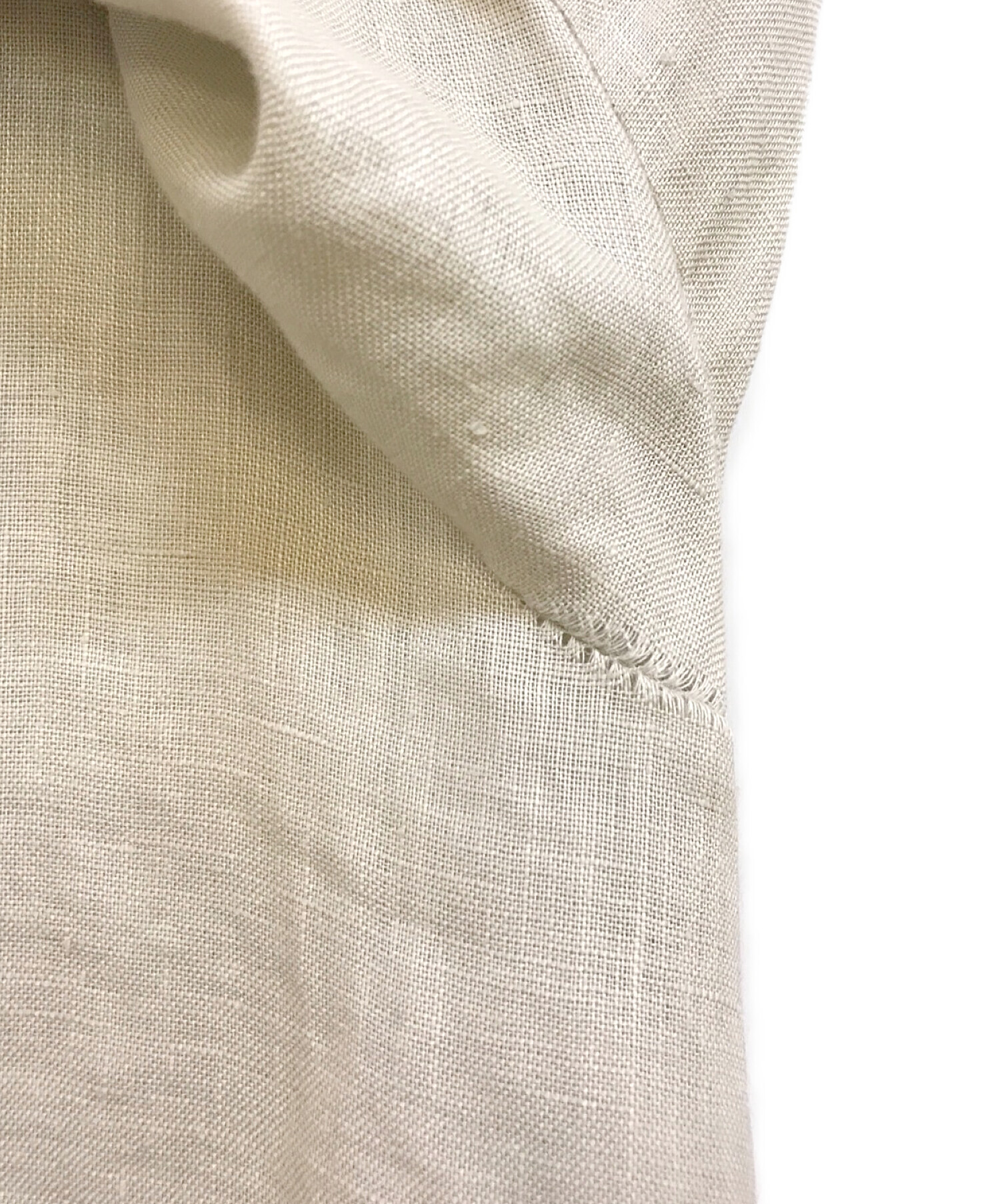 中古・古着通販】SACRA (サクラ) リネンボイルワンピース ベージュ  