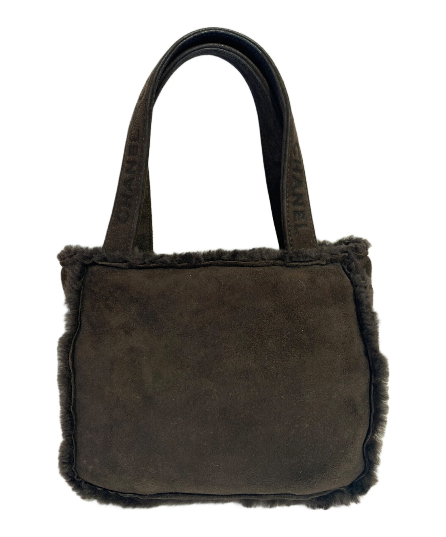 CHANEL ダークブラウン ムートンバッグ ヴィンテージ CHANEL ダークブラウン ムートンバッグ ヴィンテージ 新しい