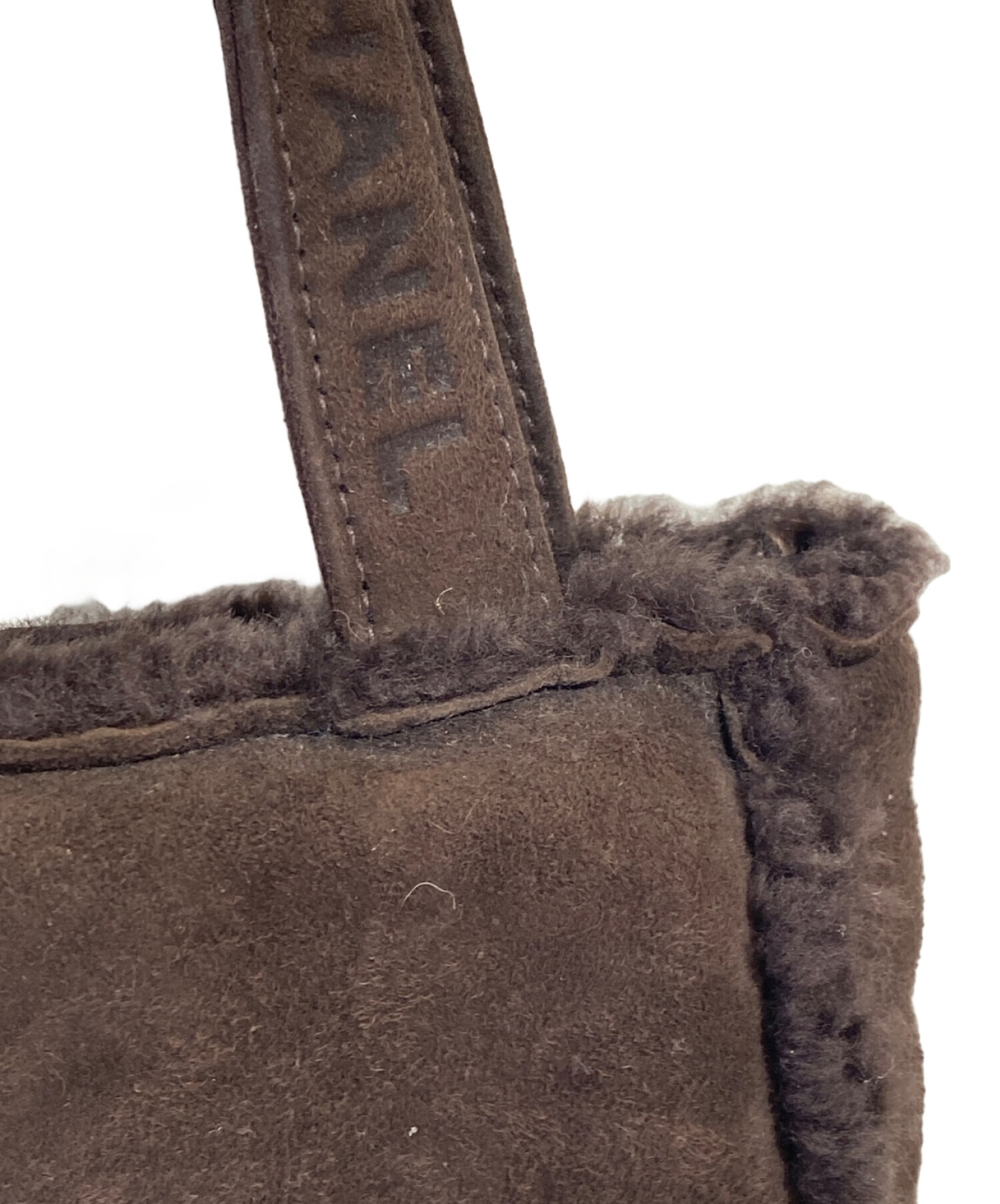 中古・古着通販】CHANEL (シャネル) ムートンハンドバッグ ブラウン