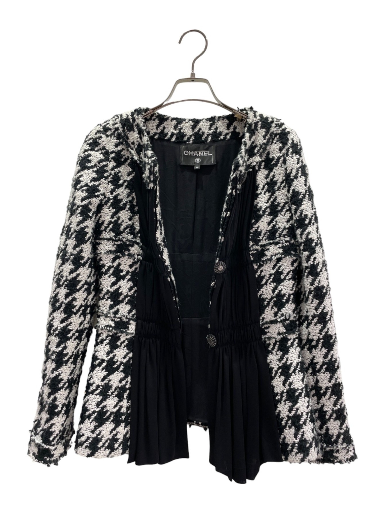 中古・古着通販】CHANEL (シャネル) ノーカラーツイードジャケット 