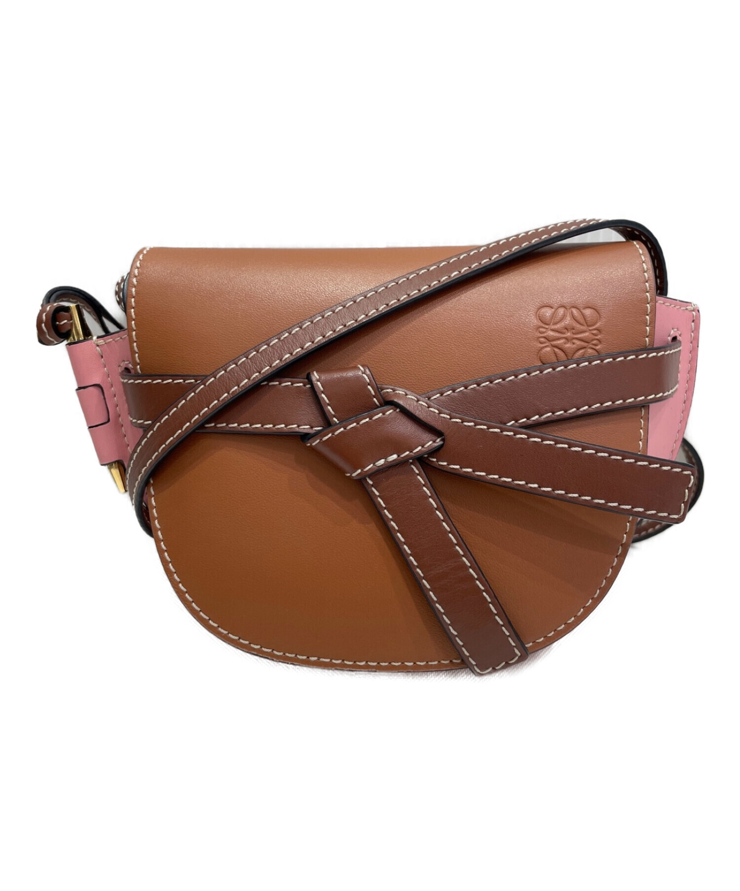 中古・古着通販】LOEWE (ロエベ) ゲートデュアルバッグミニ タン 