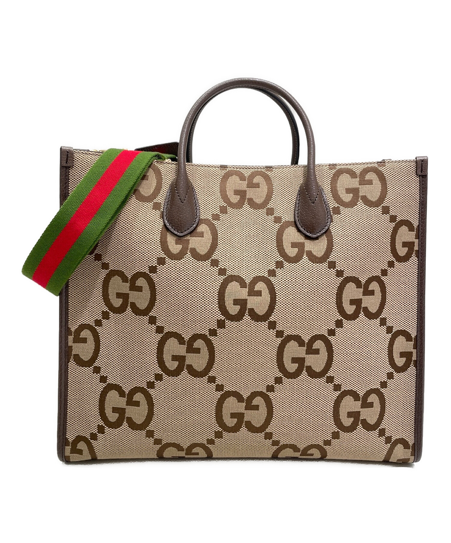 GUCCI グッチ GG柄 トートバッグ 101341 001998 ショルダーバッグ ブラウン 中古B- 【送料無料】 A-8948【質屋出品】 GUCCI（グッチ） GG柄 トートバッグ 101341 001998 ショルダーバッグ
