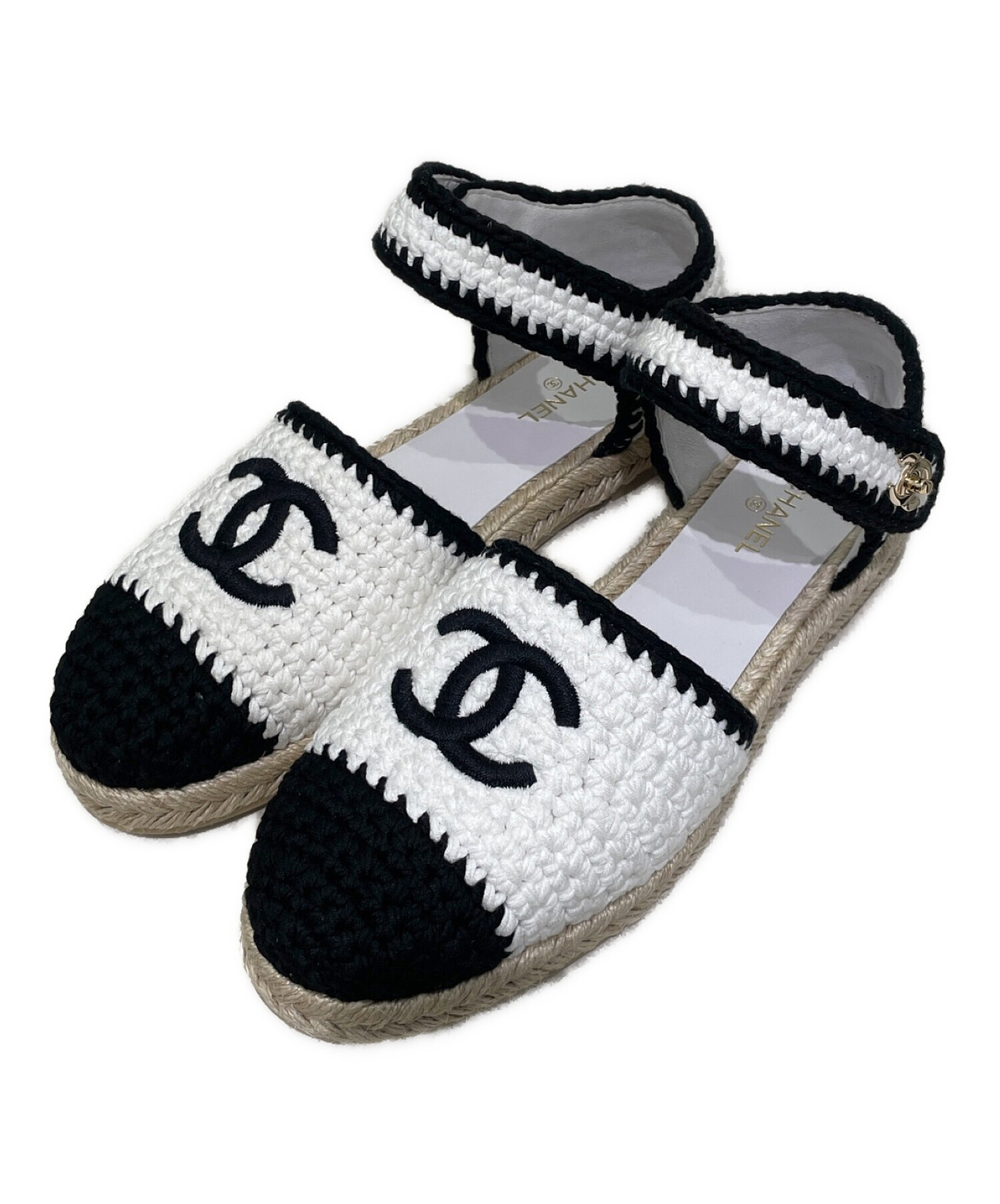 中古・古着通販】CHANEL (シャネル) フラットエスパドリーユサンダル