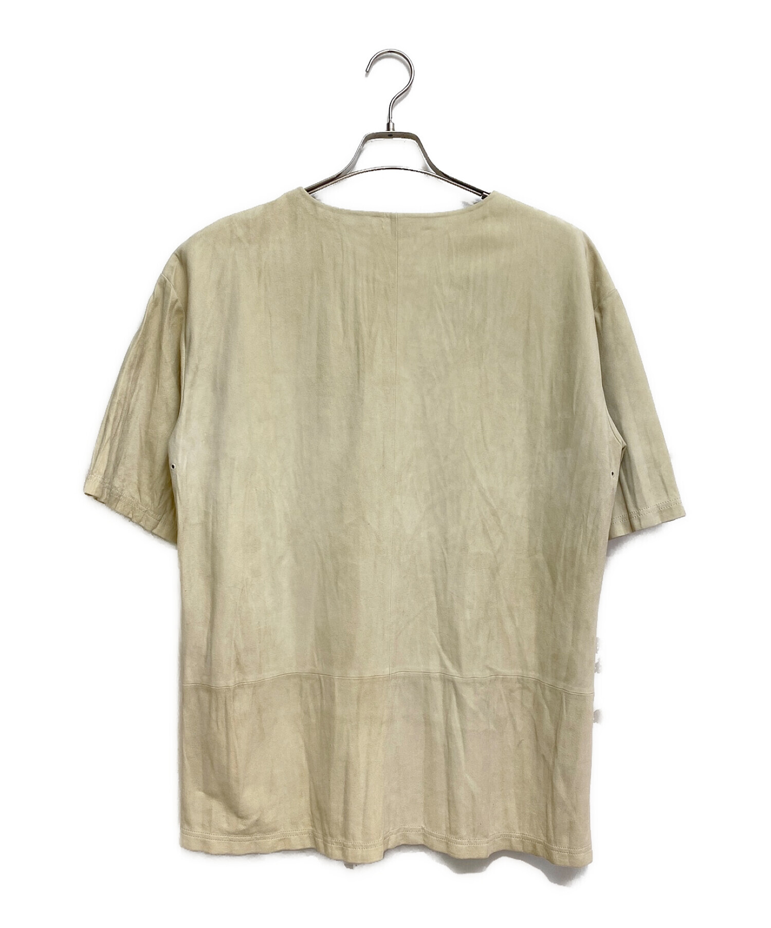 中古・古着通販】LOEWE (ロエベ) レザーTシャツ ベージュ サイズ:S