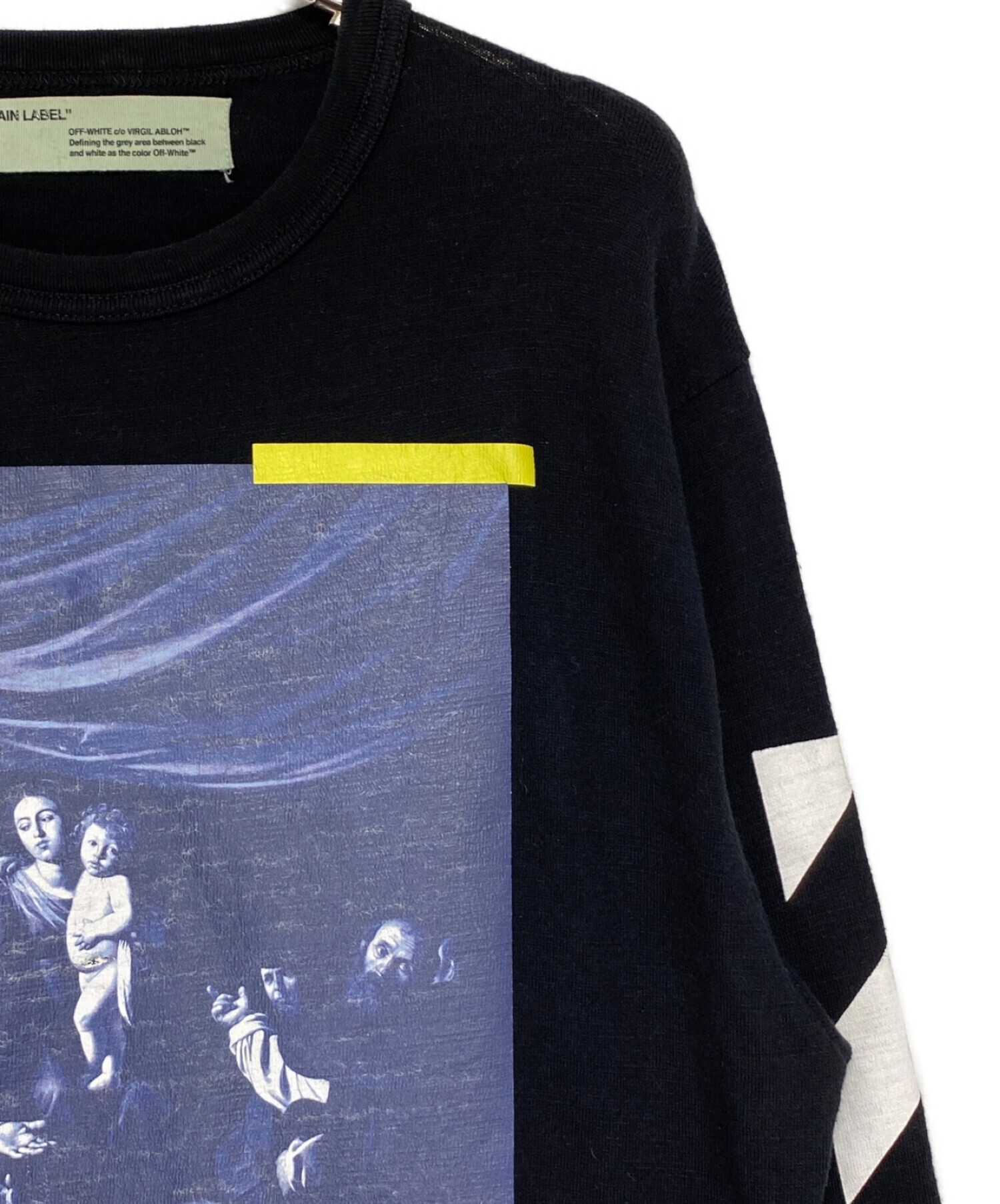 オフホワイト OFF-WHITE ロングスリーブカットソー M～L相当 中古・古着通販】OFFWHITE (オフホワイト) ロングスリーブカットソー